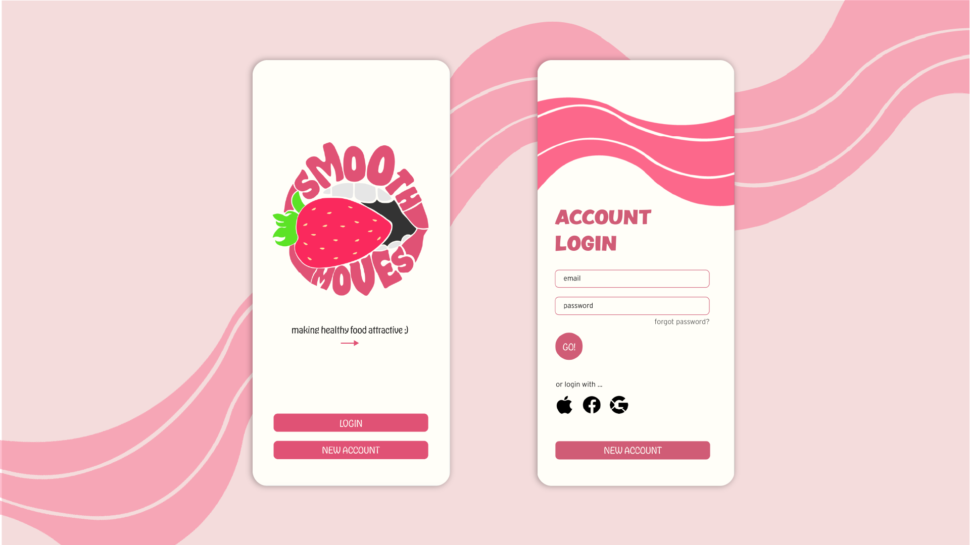 landing and login page