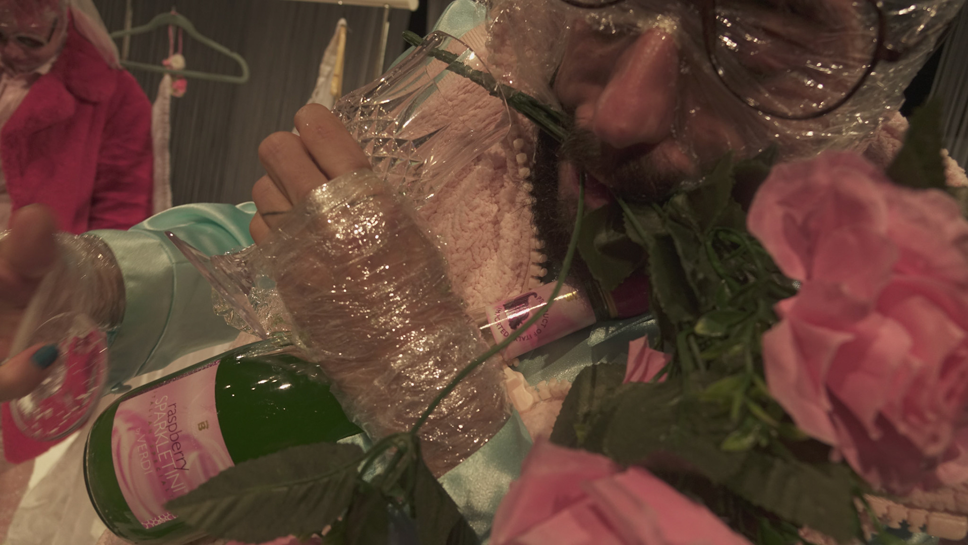 photo from the techno musical "Amor Kærlighed Liebe Love" by CuntsCollective, directed by Karoline C. Holland who is also the costume and prop designer for the show., original music by "zack christ"