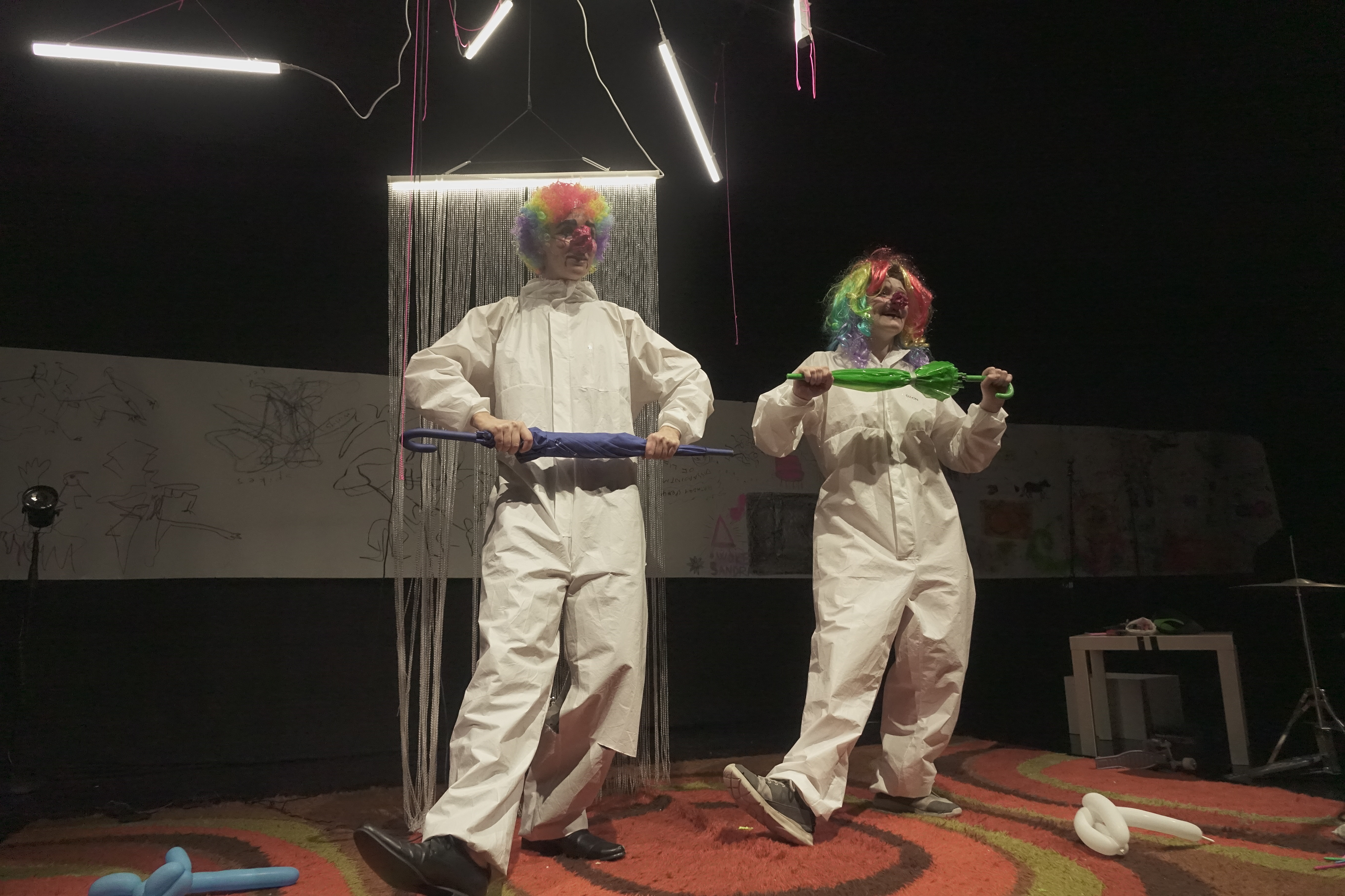 Clowns to lighten the mood