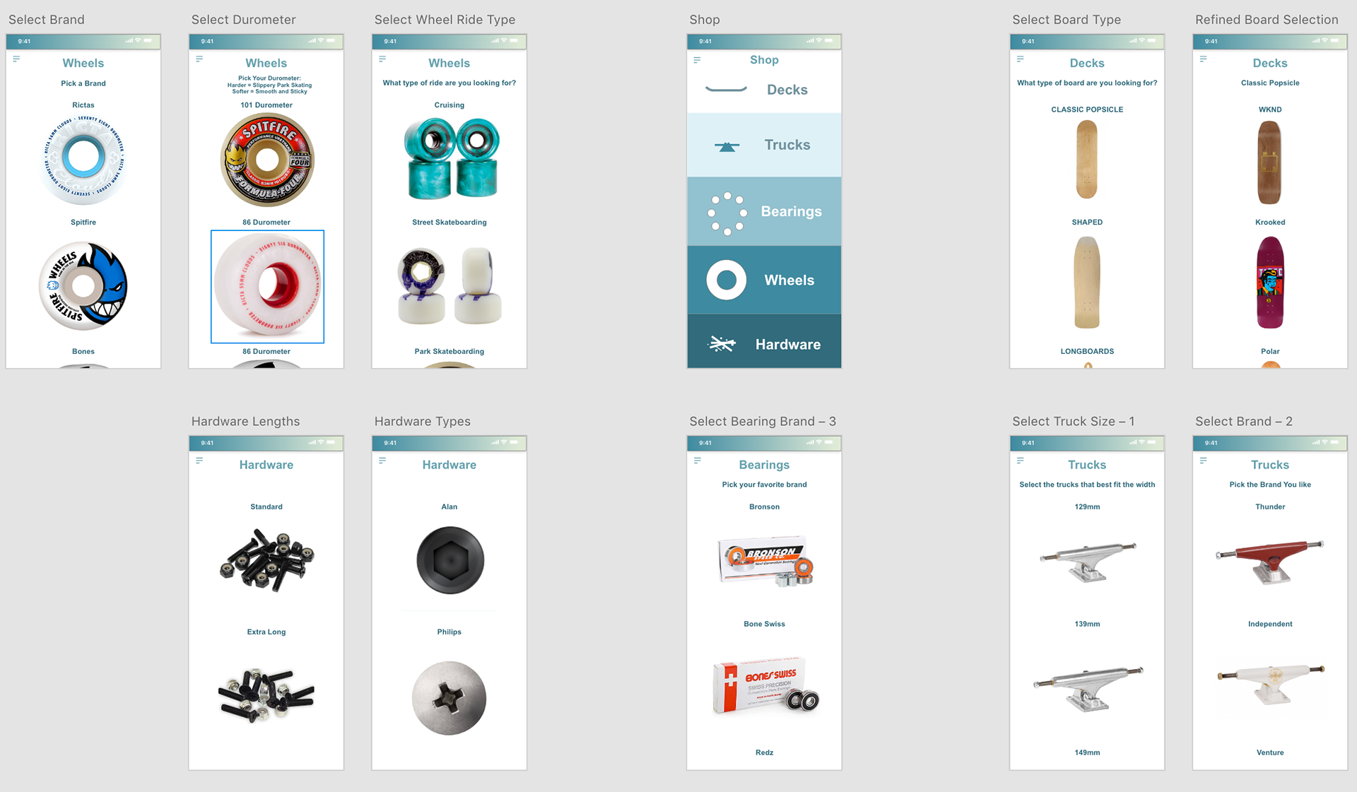 Build-A-Board Catalog Categories