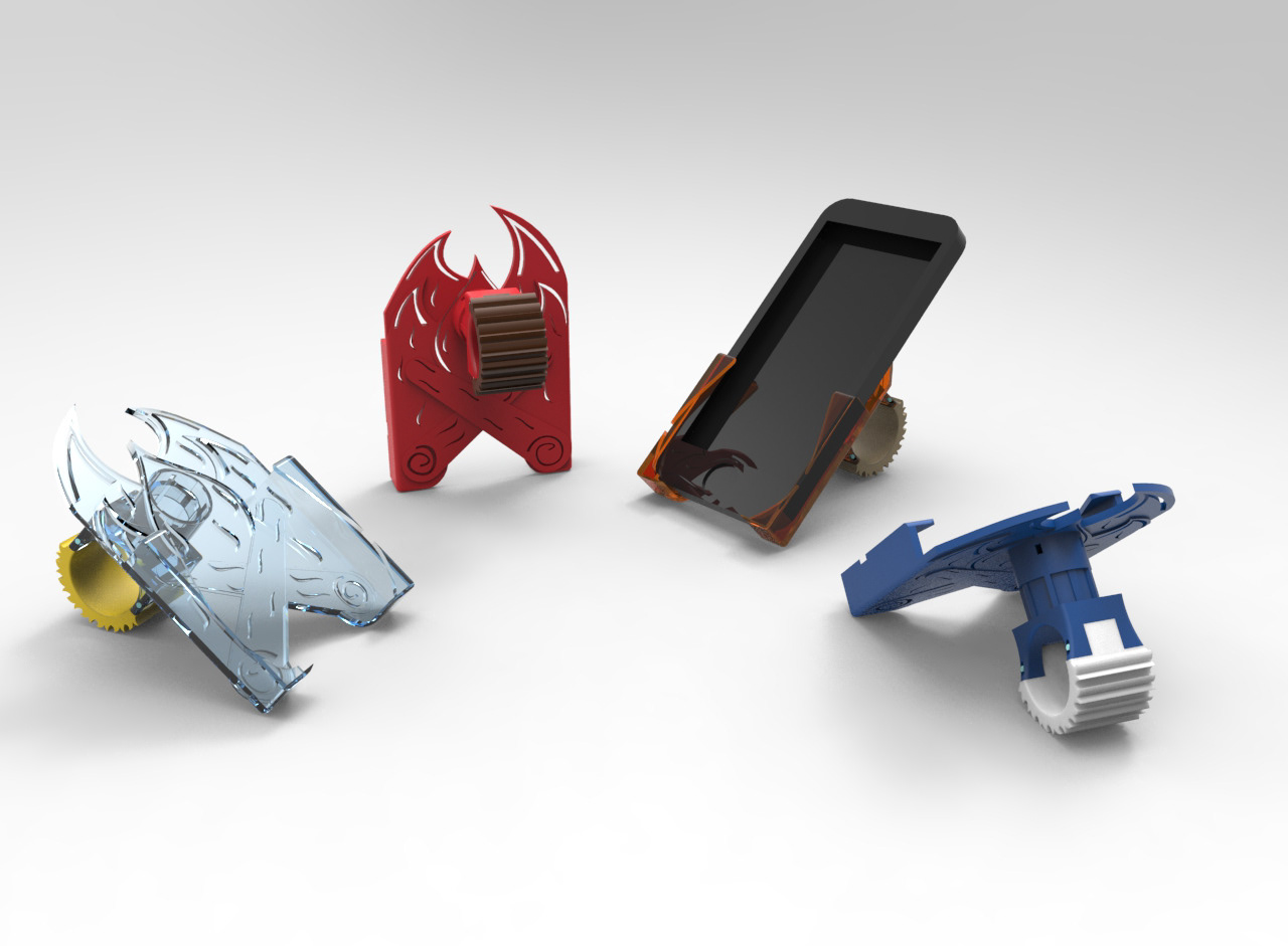 Phone Holder for bike handlebars - 3d Modeled in Solidworks | Rendered in Keyshot