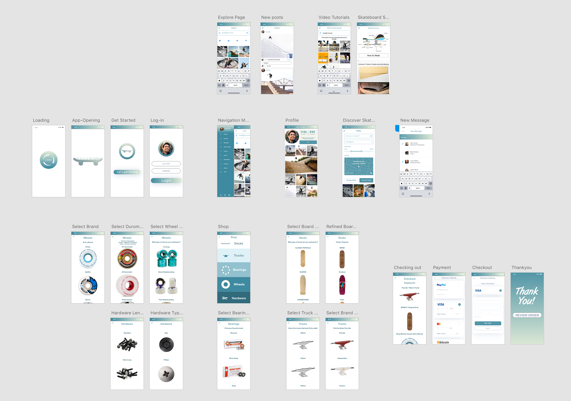Build-A-Board Wireframes