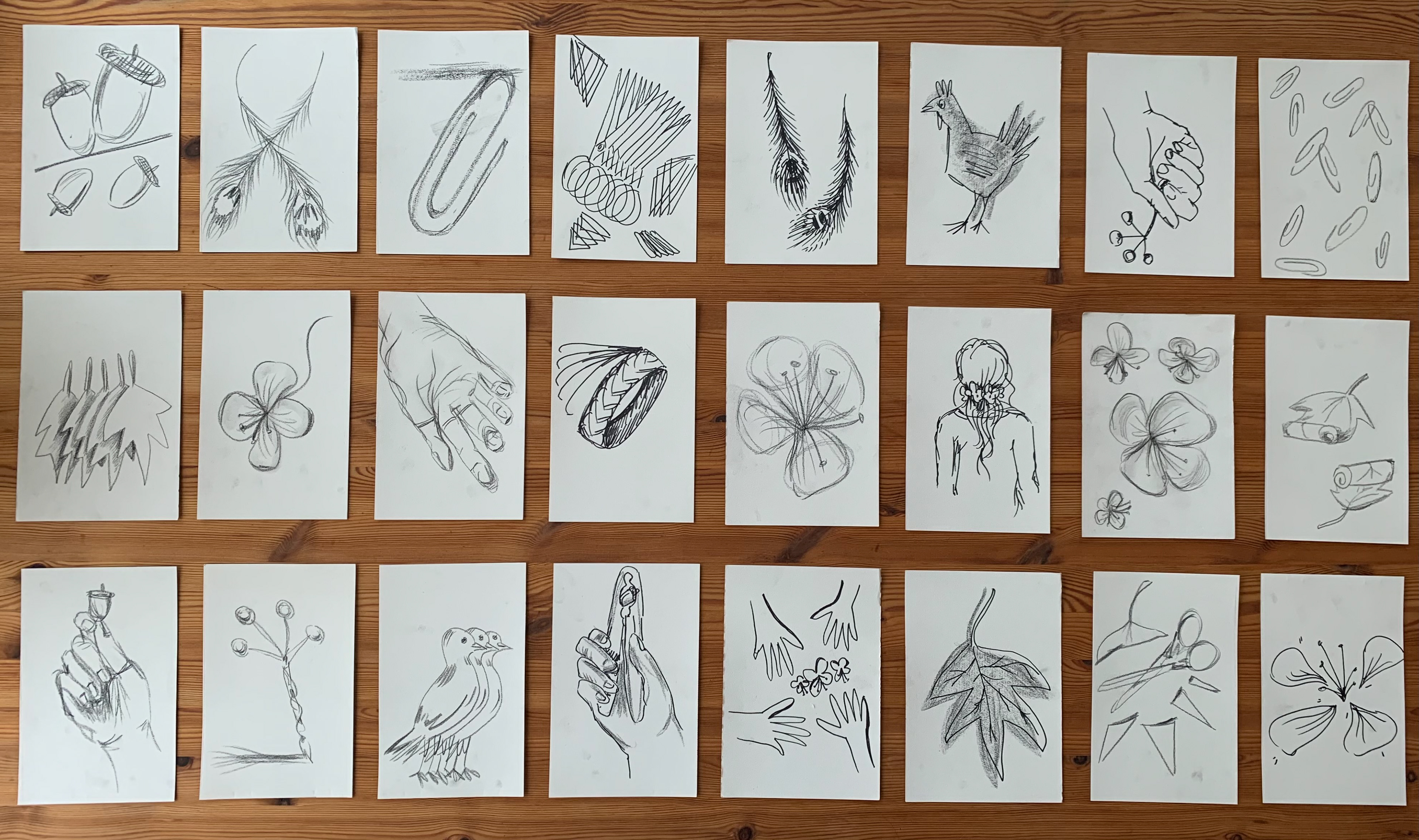 Nog eens 24 tekeningen n.a.v. een 'wandeling'