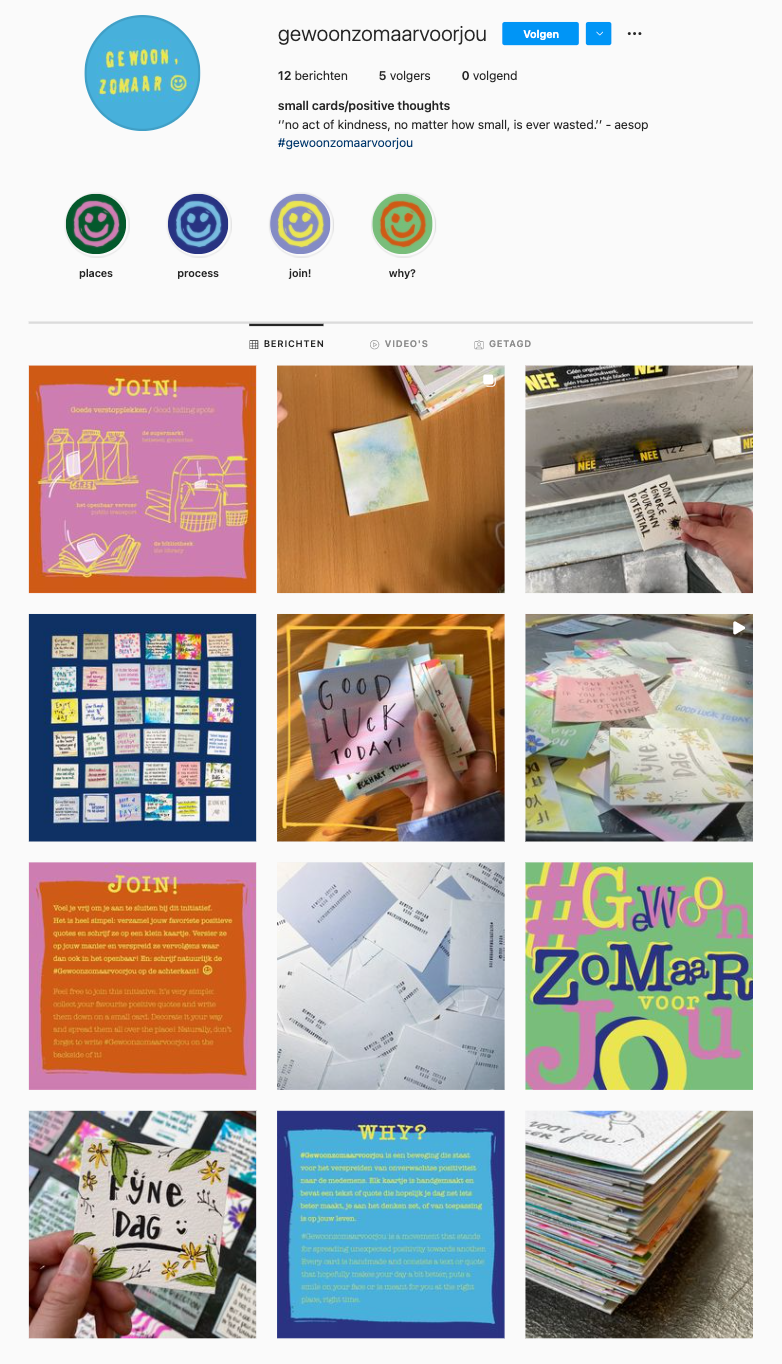 Instagrampagina resultaat