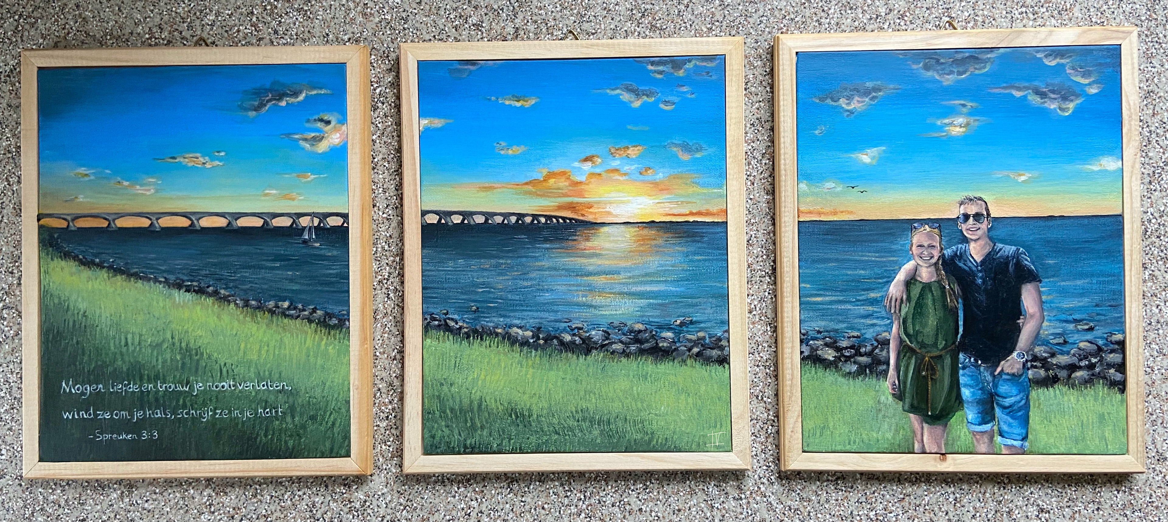 Drieluik acryl
