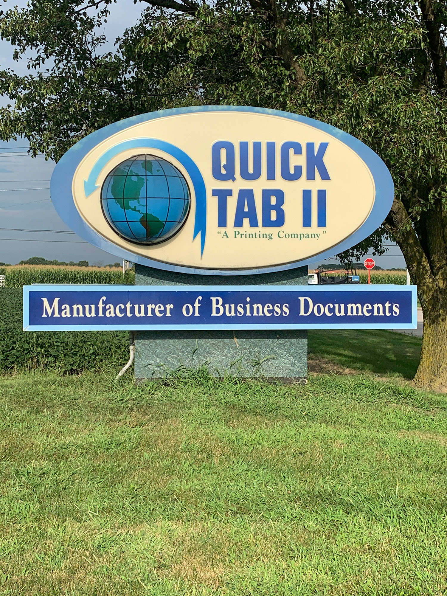 Quick Tab II Sign from the 1990's