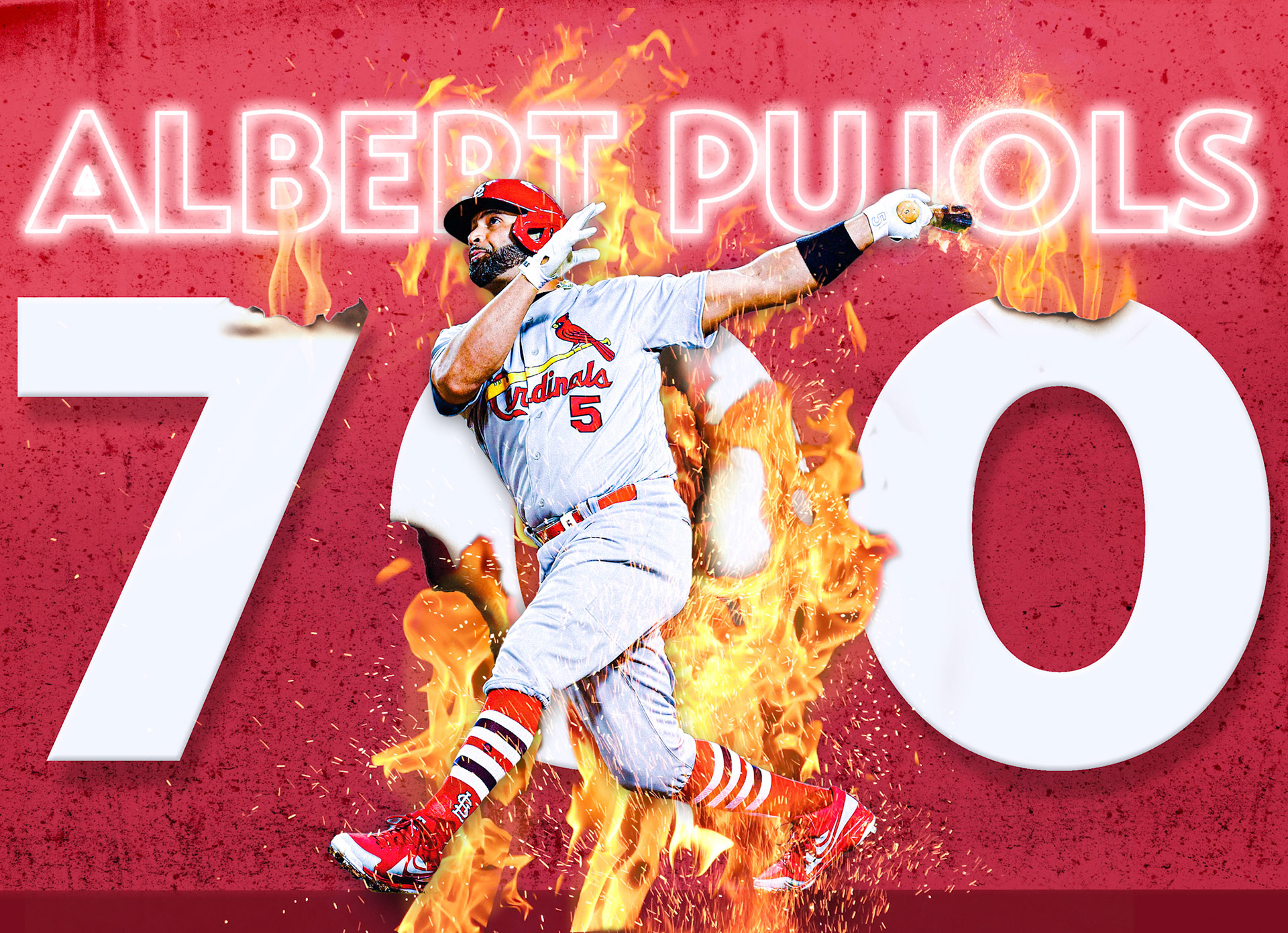 Made after Albert Pujols "catches fire" and hits his 700th homerun on 9.23.22.