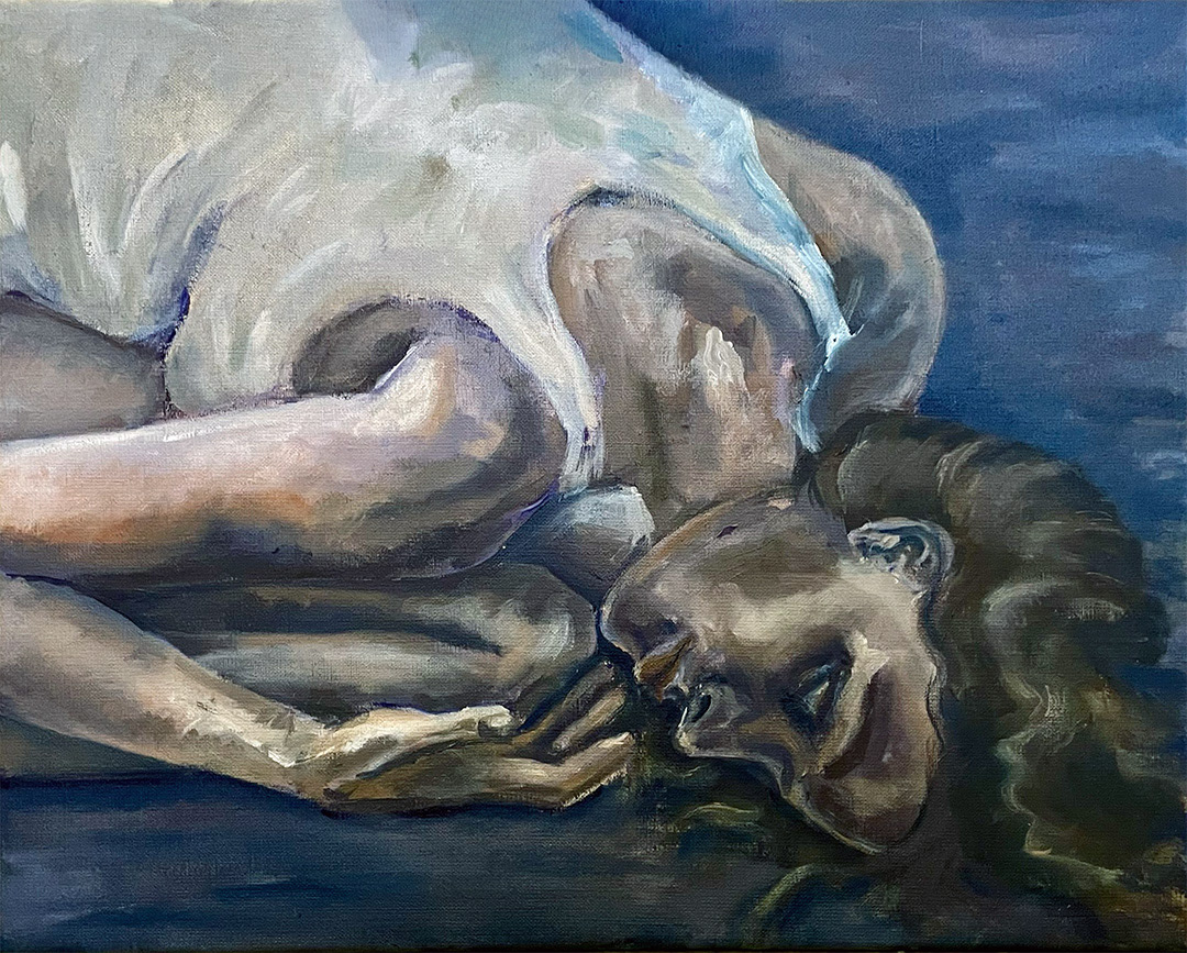 "Genieße den Boden", Oil on Canvas, 40x60cm, 2025