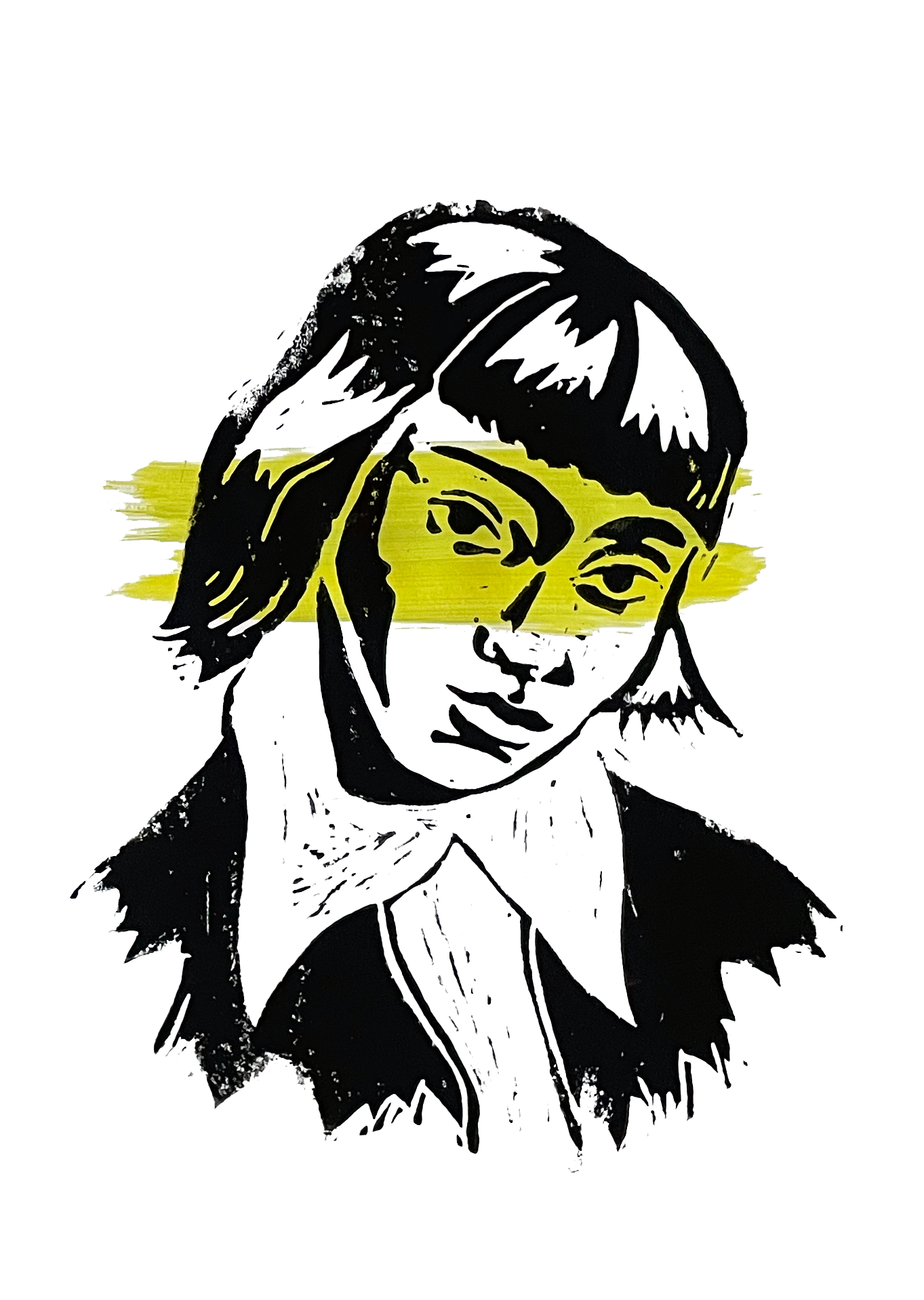 Linocut, Linopaint on Paper, 296x420mm, 2022