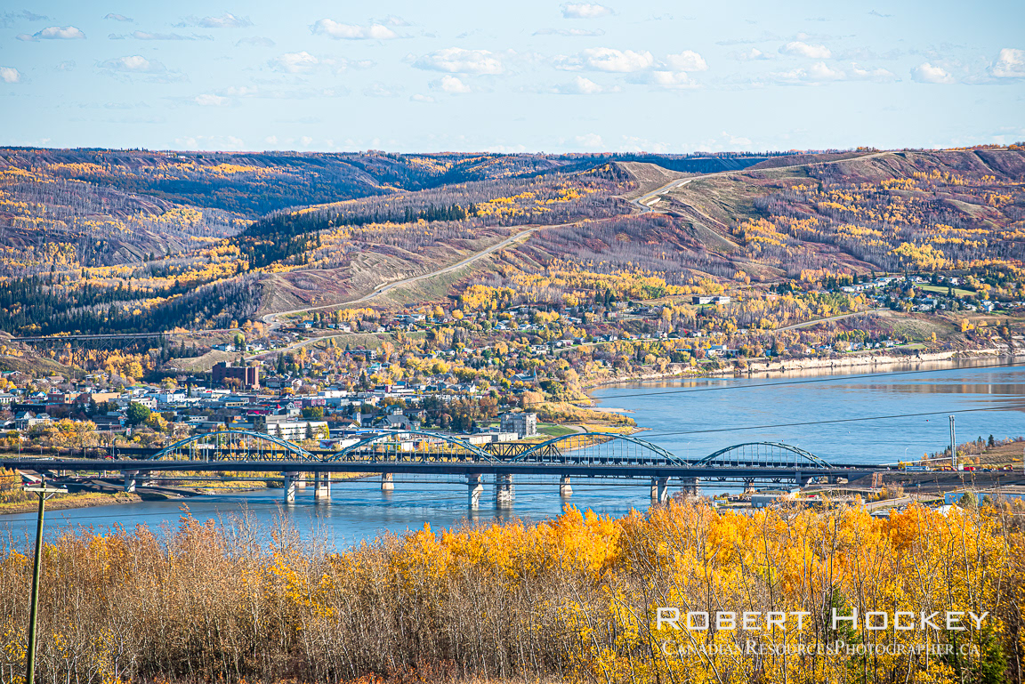 The other side of the Bridge in Fall, Peace River, AB - Picture 195