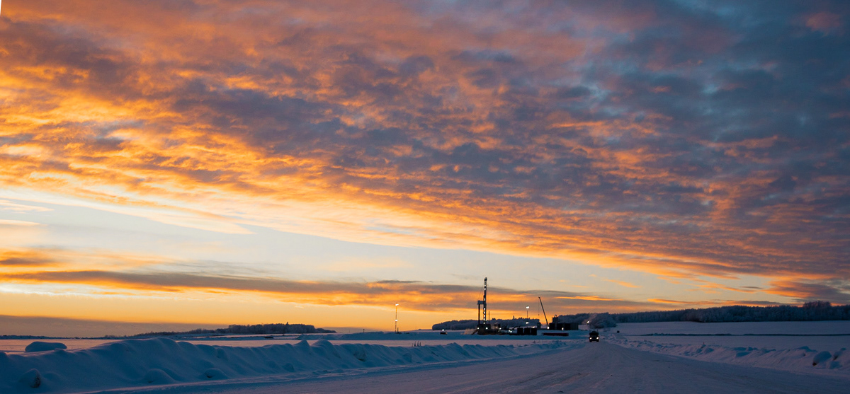 Rig, Wembley, AB Sunset