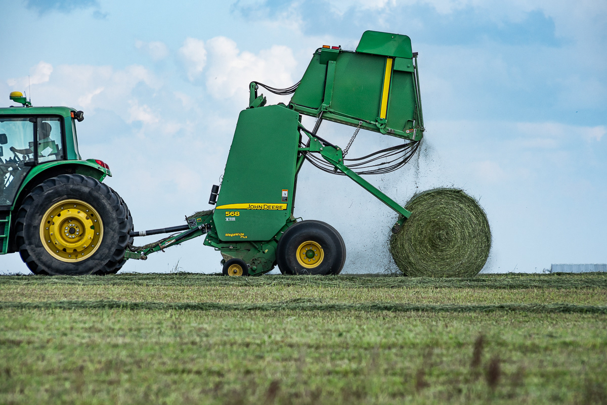 Unloading Fresh Bail, Grande Prairie, AB.