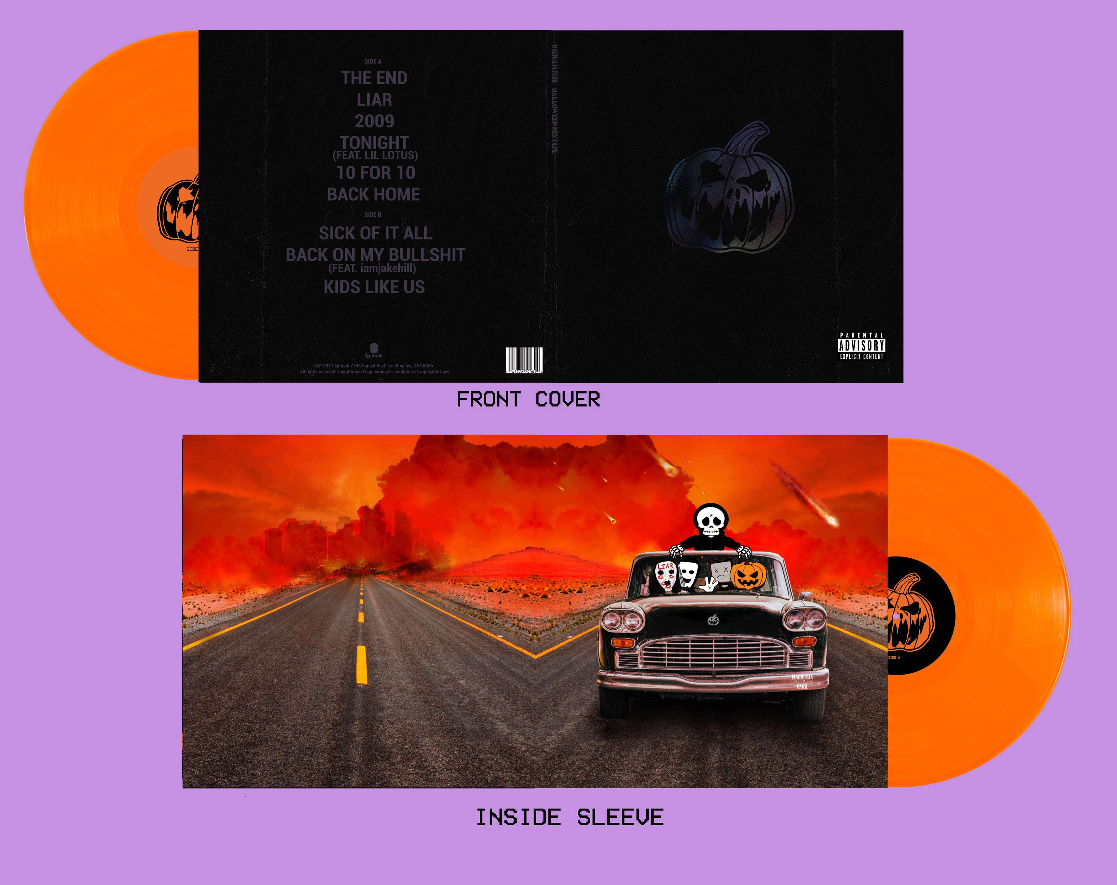halloween mixtape vinyl design
