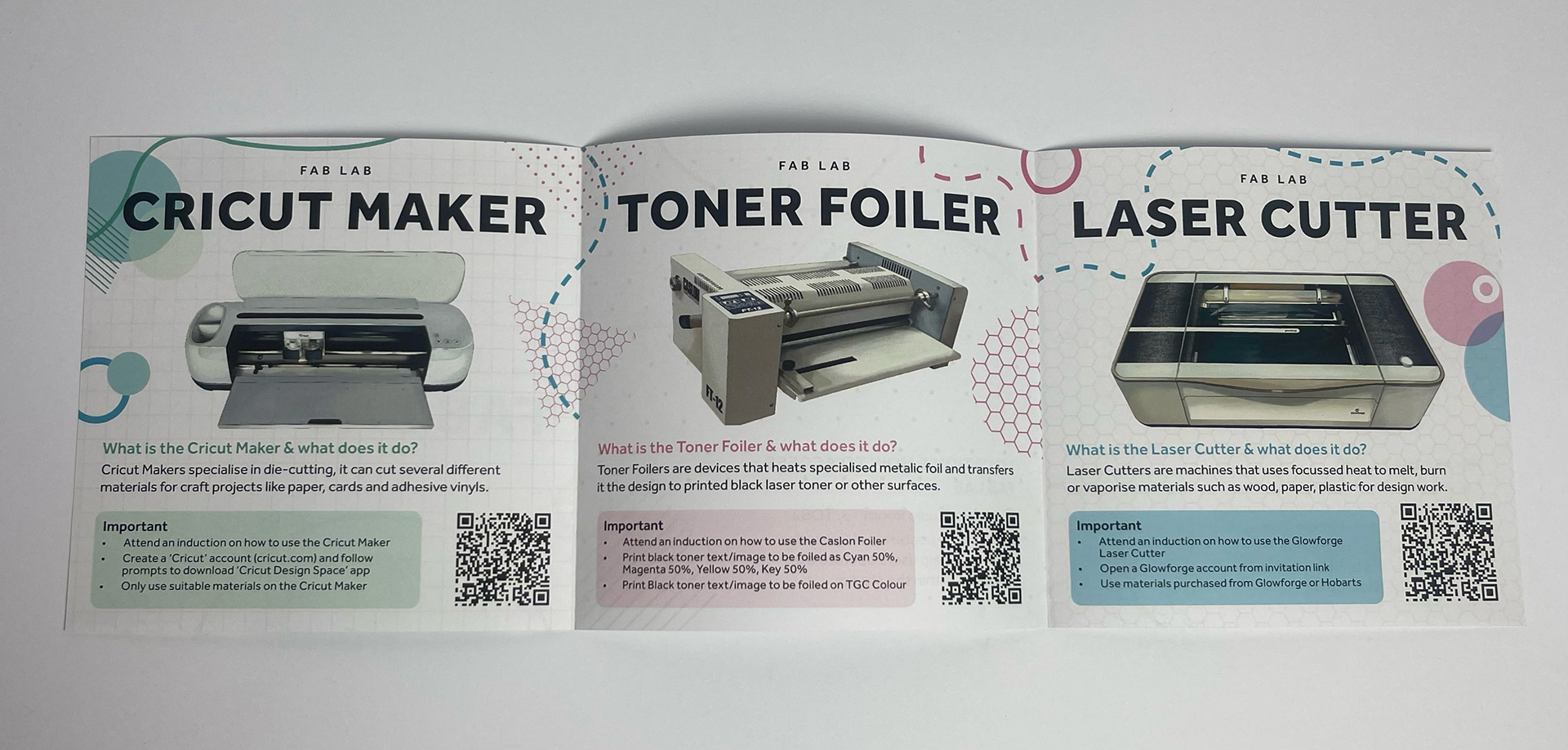 FAB Lab Explanation Leaflet open flat