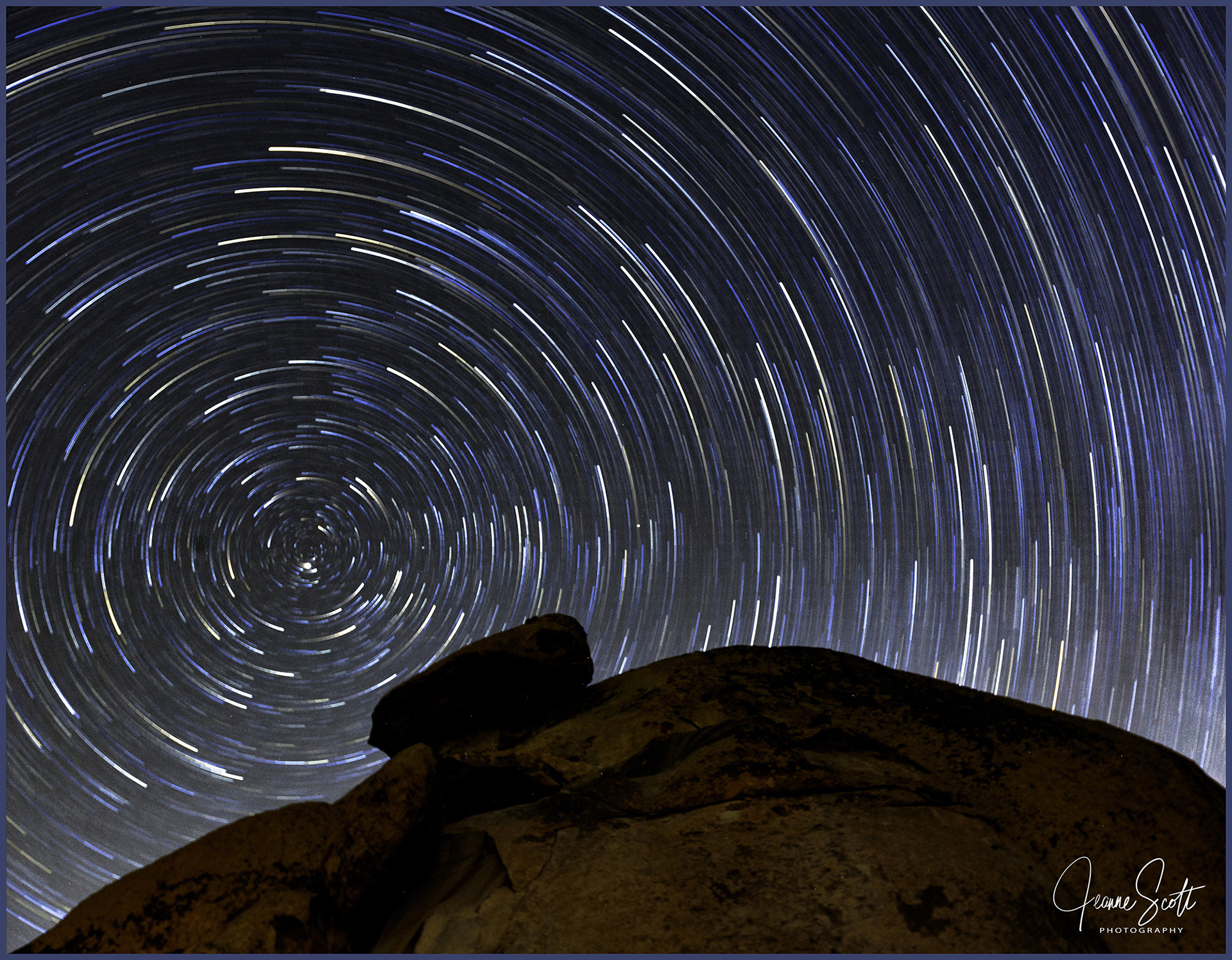 Star trails, Joshua Tree National Park, California