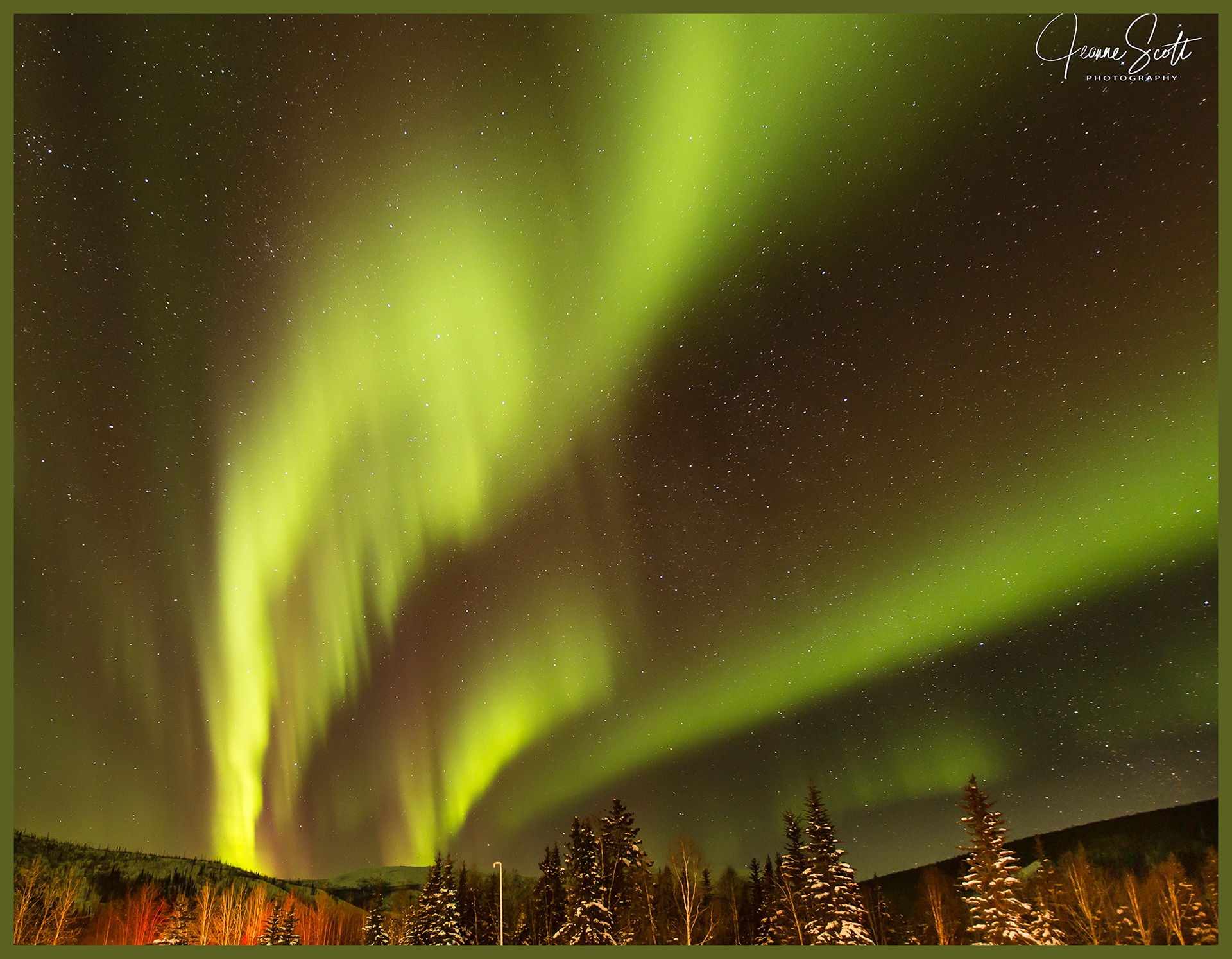 Northern lights over Chena Hot Springs, Alaska