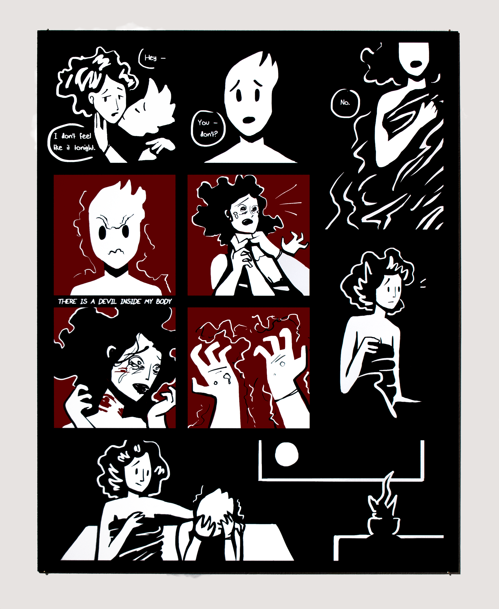 There is a devil inside my body, digital print