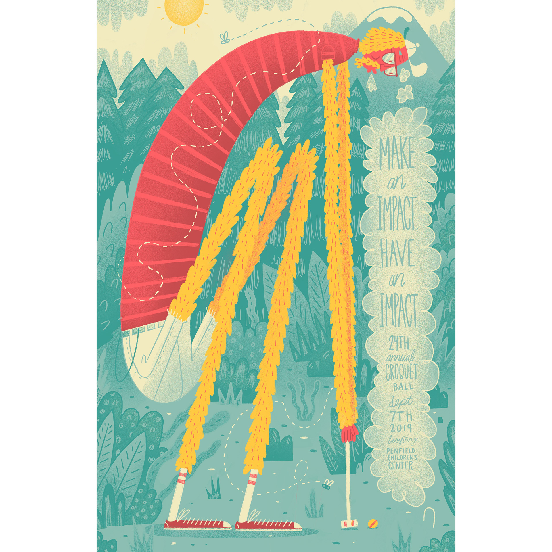 Make an Impact, Have an Impact  Poster illustration for 24th Annual Croquet Ball to benefit the Penfield Children’s Center This was a blast to work on, thanks Cramer Krasselt.