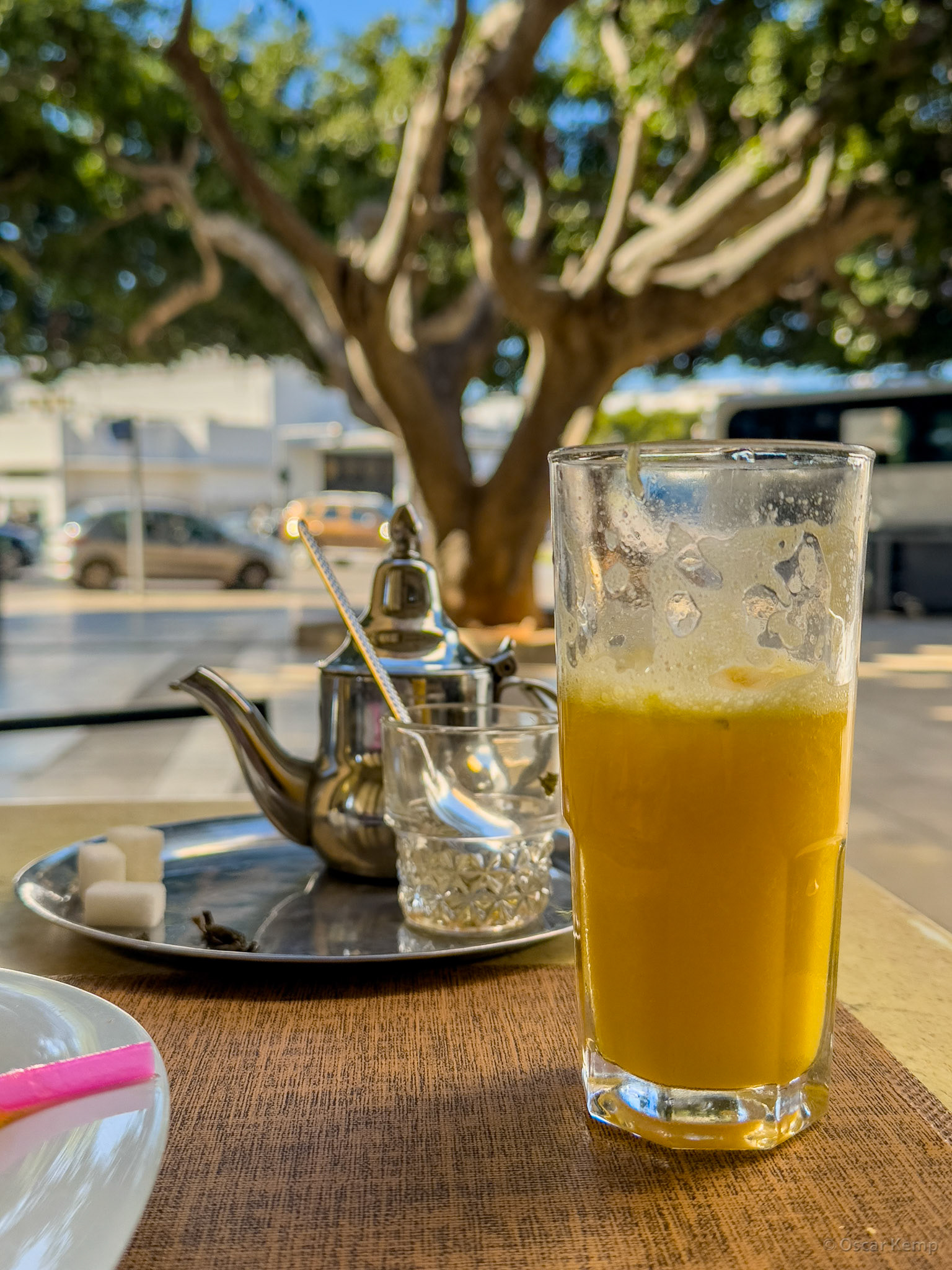 Rabat-sunny terrace / Famous and delicious Moroccan orange juice [Marocco, 2025 02]