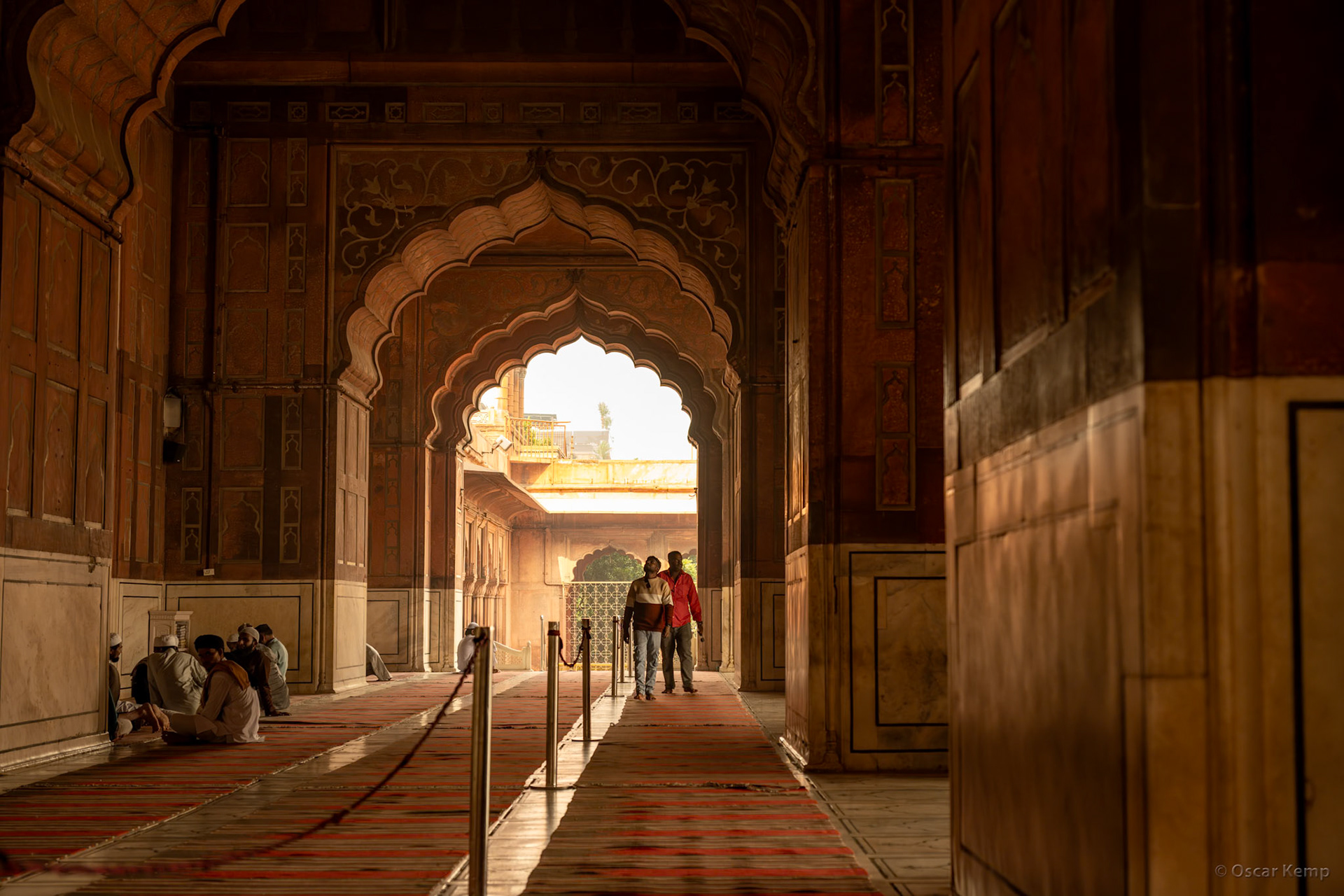 Old Delhi-Chandi Chowk / Interior arches and prayer area inside Jama Masjid mosque [India 2025 11]