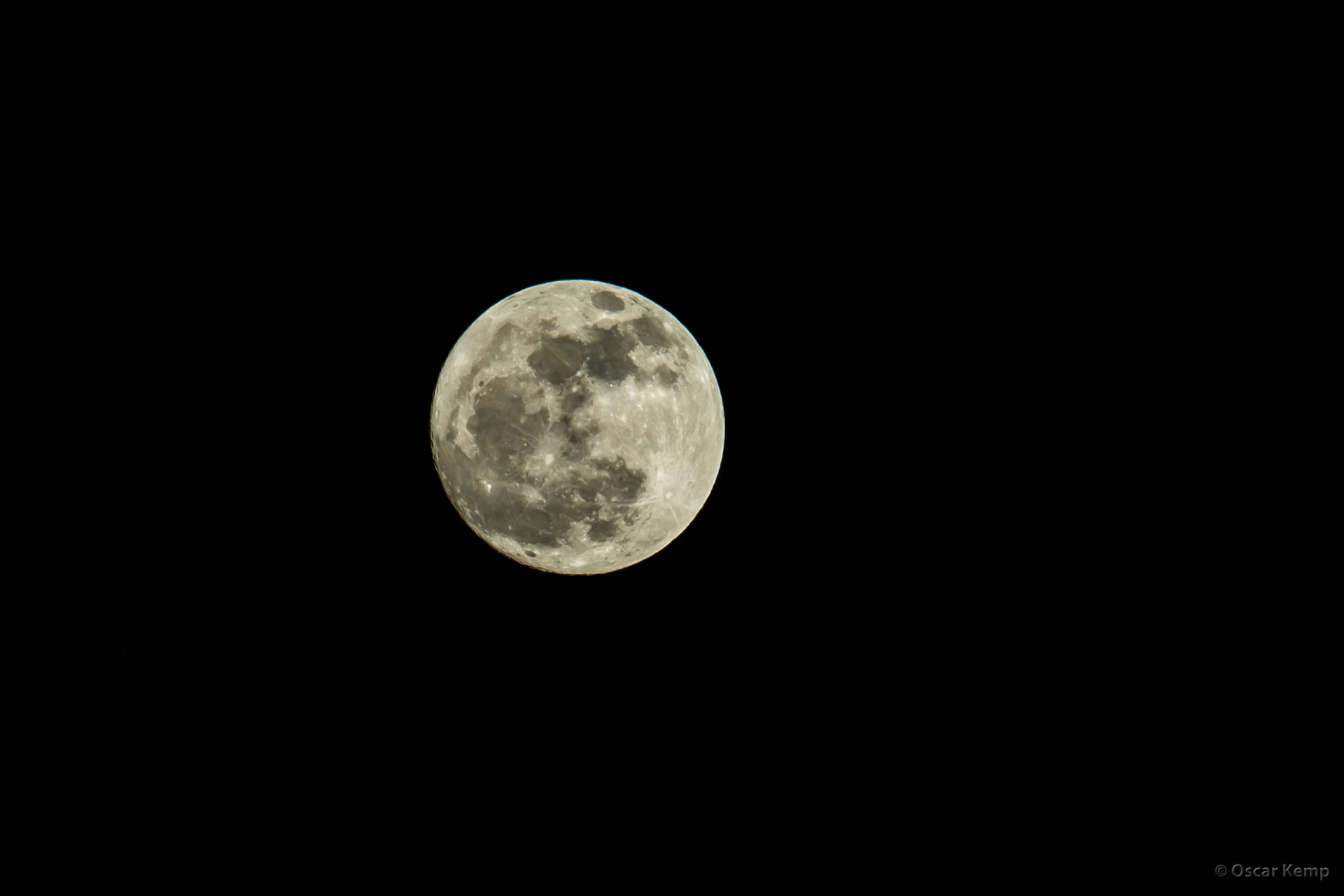 Beautiful full moon over the brackish water marsh [Suriname/Bigi Pan, 2018 10]