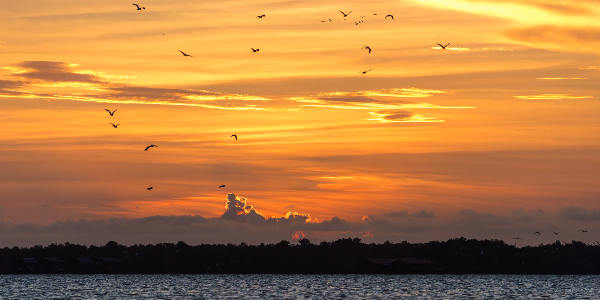 Bigi Pan / Spectacular sunset over the shallow brackish lake [Suriname, 2018 10]