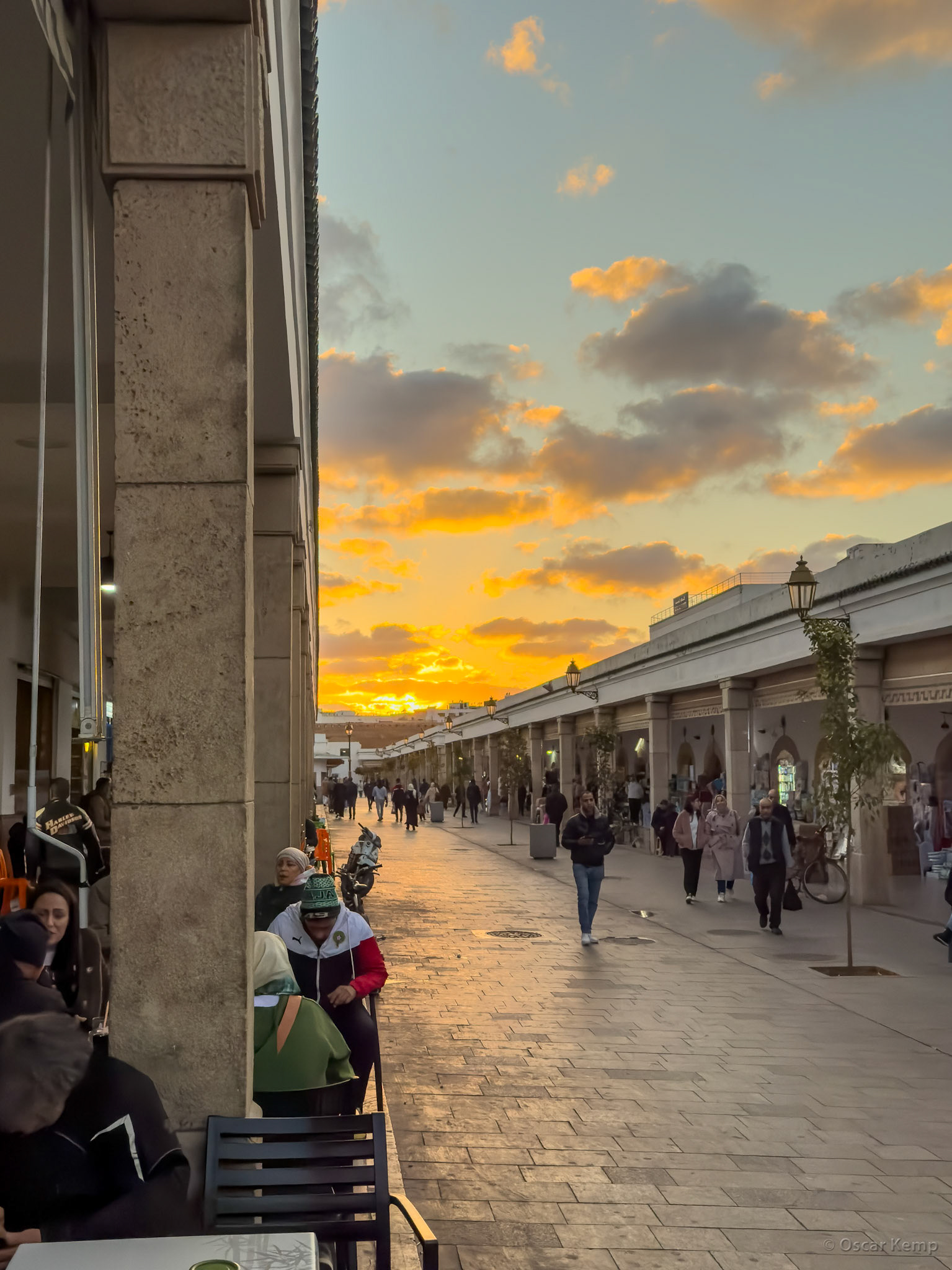 Rabat-Medina / Shopping and terraces at sunset [Marocco, 2025 02]