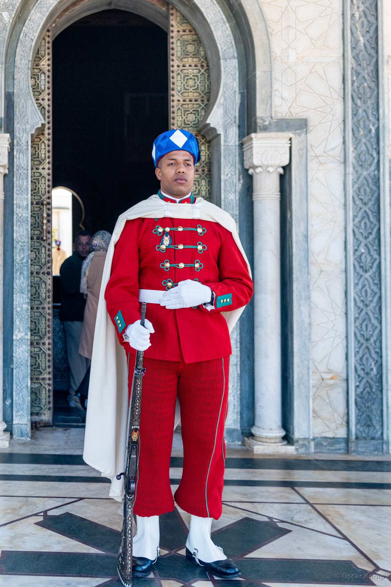 Rabat-Mohammed V Mausoleum / Royal guard in front of mausoleum [Marocco, 2025 02)