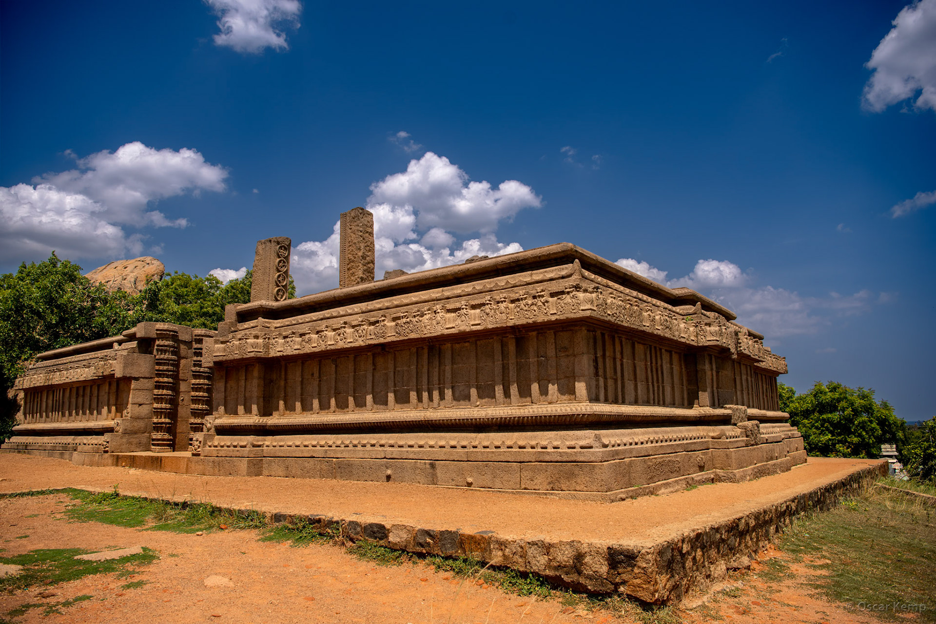 Mahabalipuram / Raya Gopura: Mysterious remains of the unfinished entrance tower to the megalithic Shore Temple complex [India 2024 09]