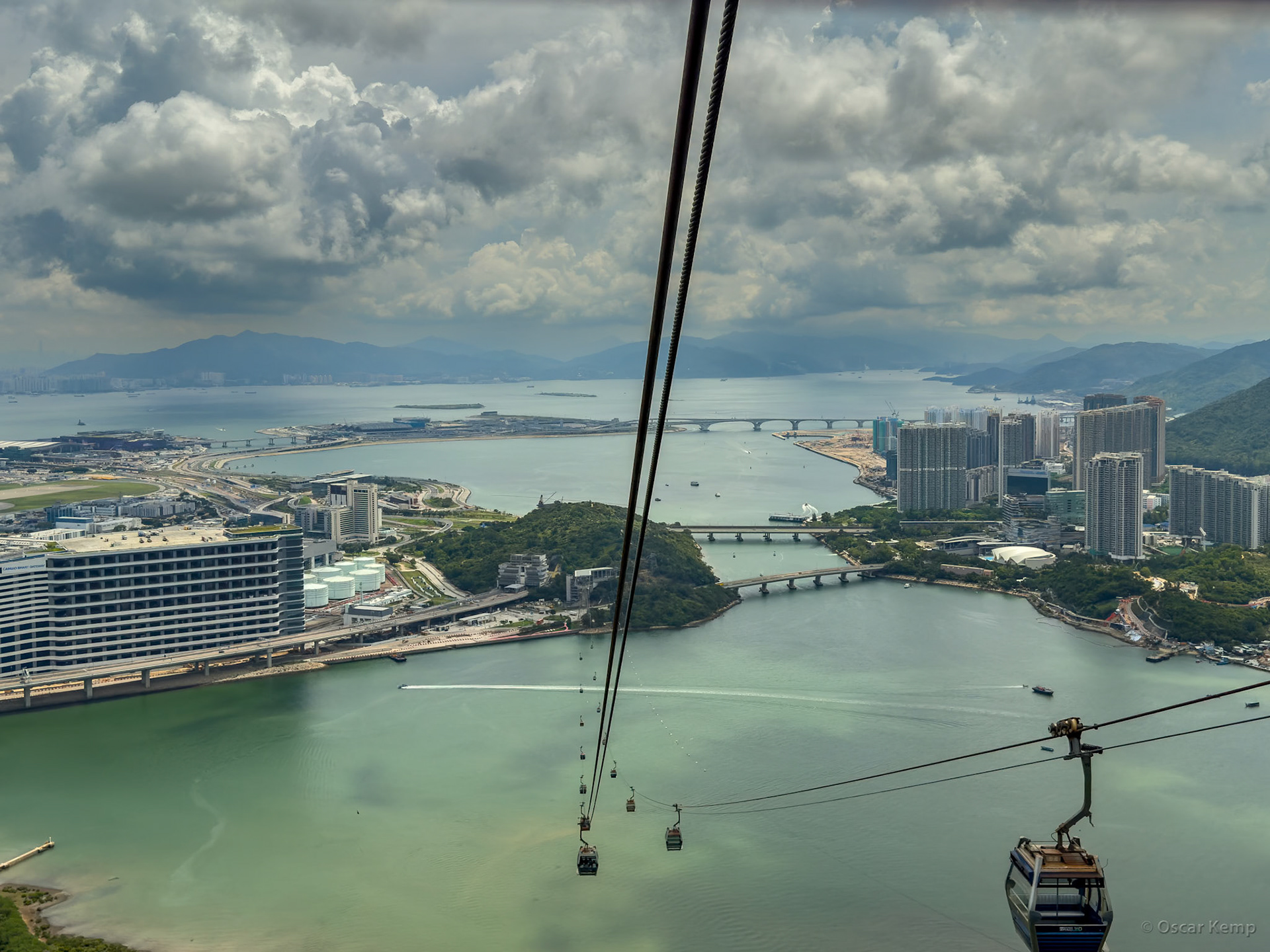 Lantau Island / Stunning view from a gondola on the Ngong Ping 360: a double cable car [China, 2025 05]
