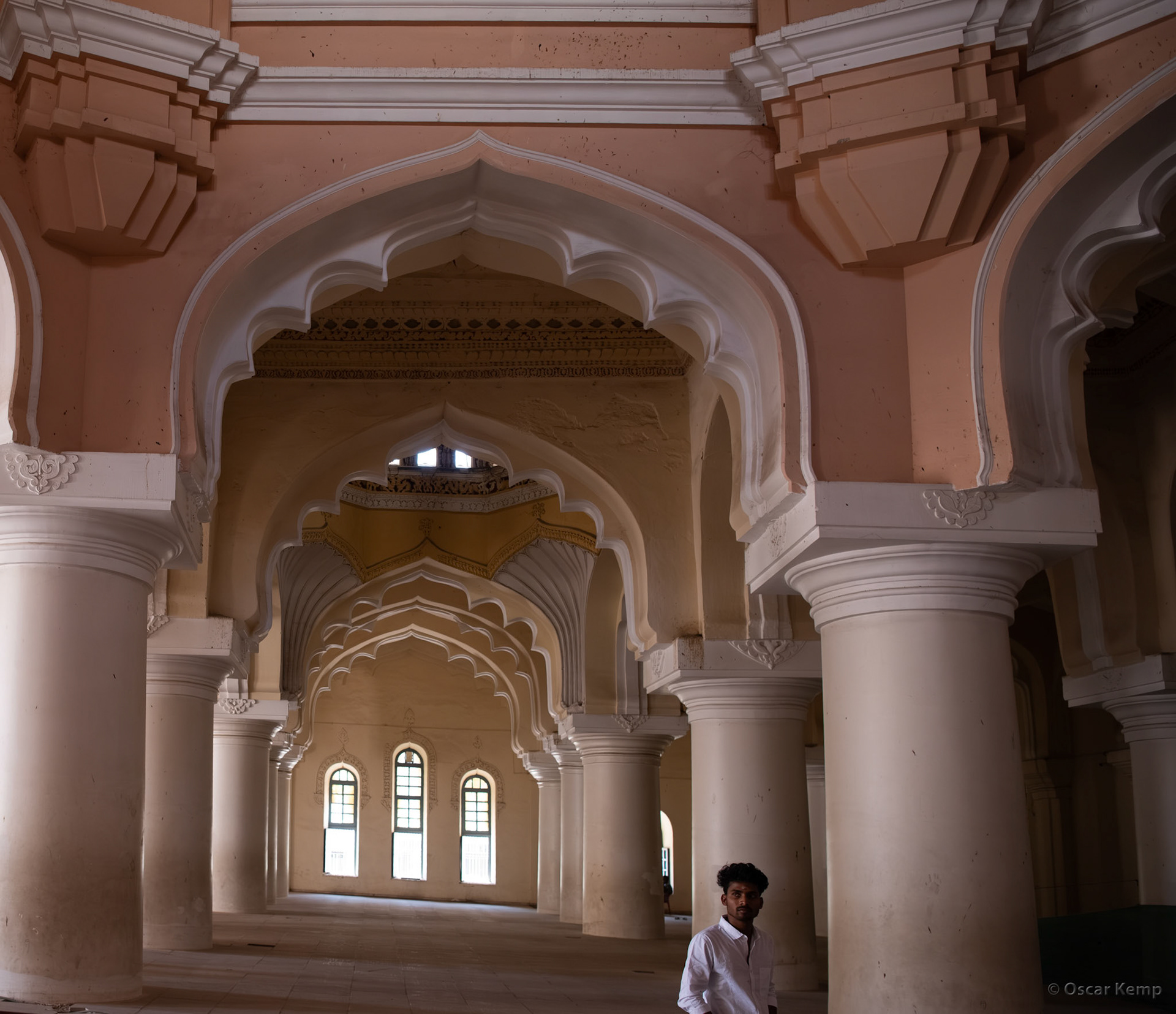 Madurai / Opulent interior of Thirumalai Nayakkar Mahal palace [India 2024 09]