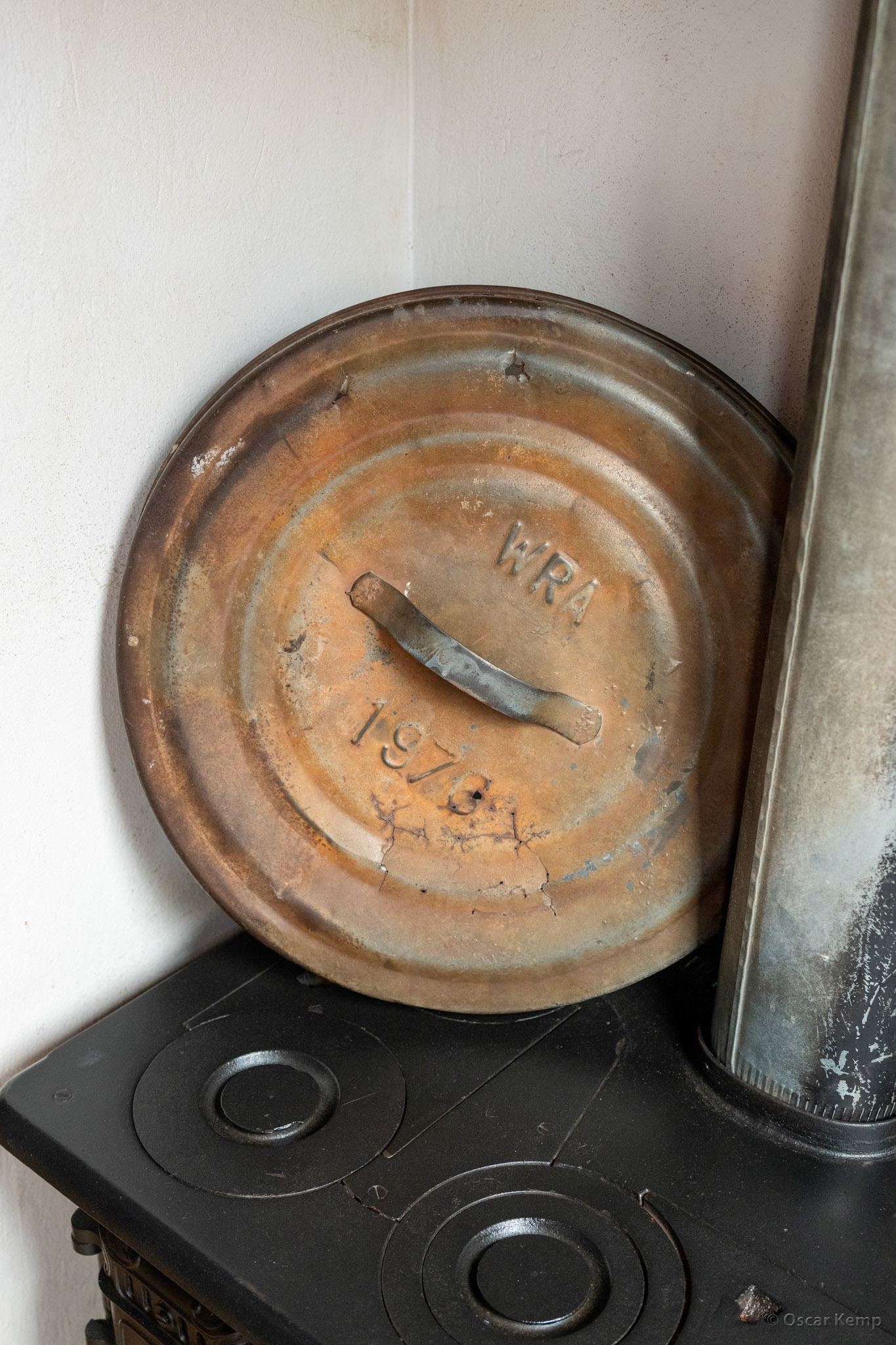 Mandela's House, Soweto / Replica of a garbage bin lid that was used (hopelessly, see bullet holes) to protect against the hail of bullets [South Africa, 2026 01]