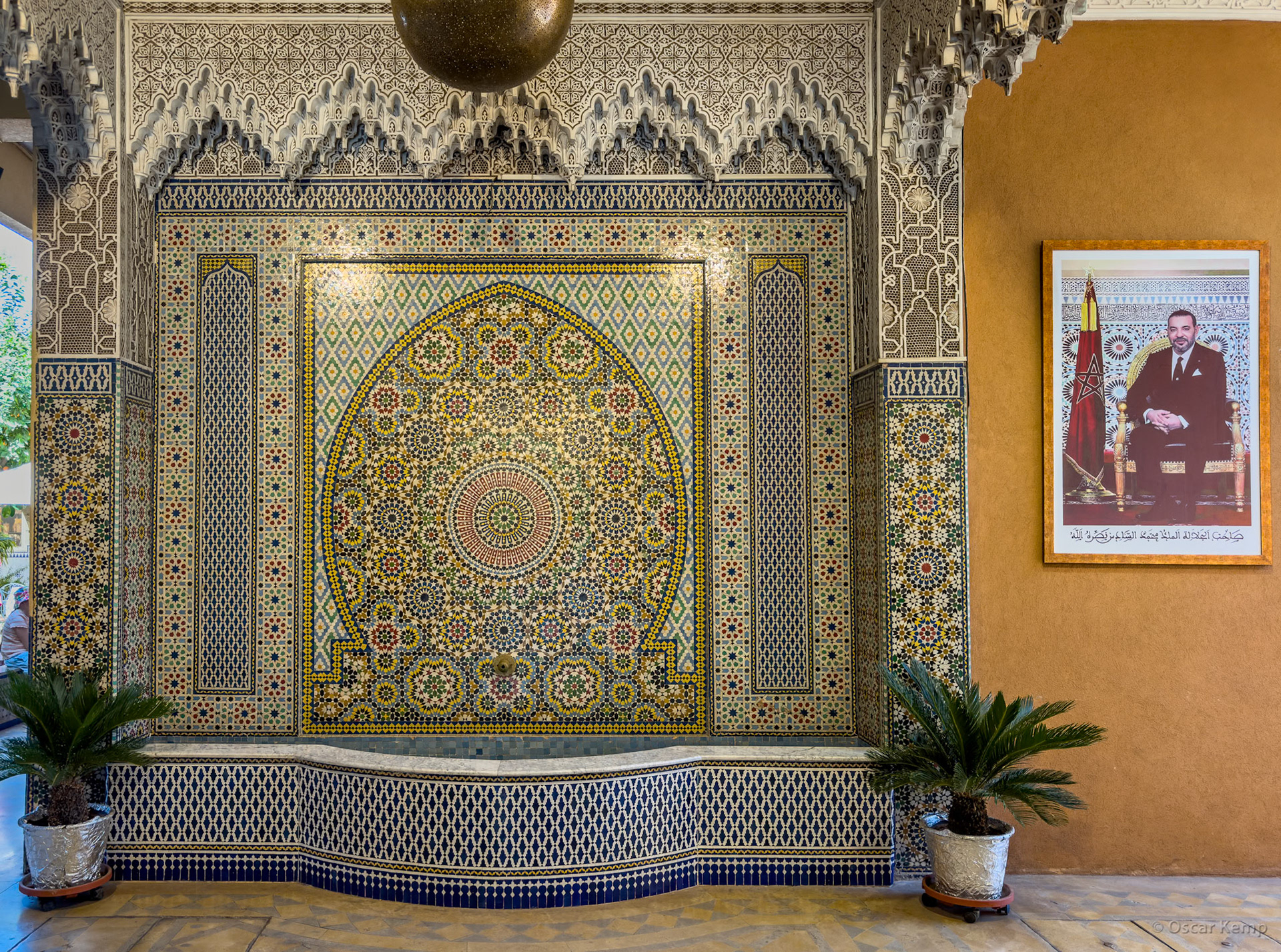 Marrakech-Cyber Park / Beautifully decorated washbasin (wudu or midaa) [Marocco, 2025 02]