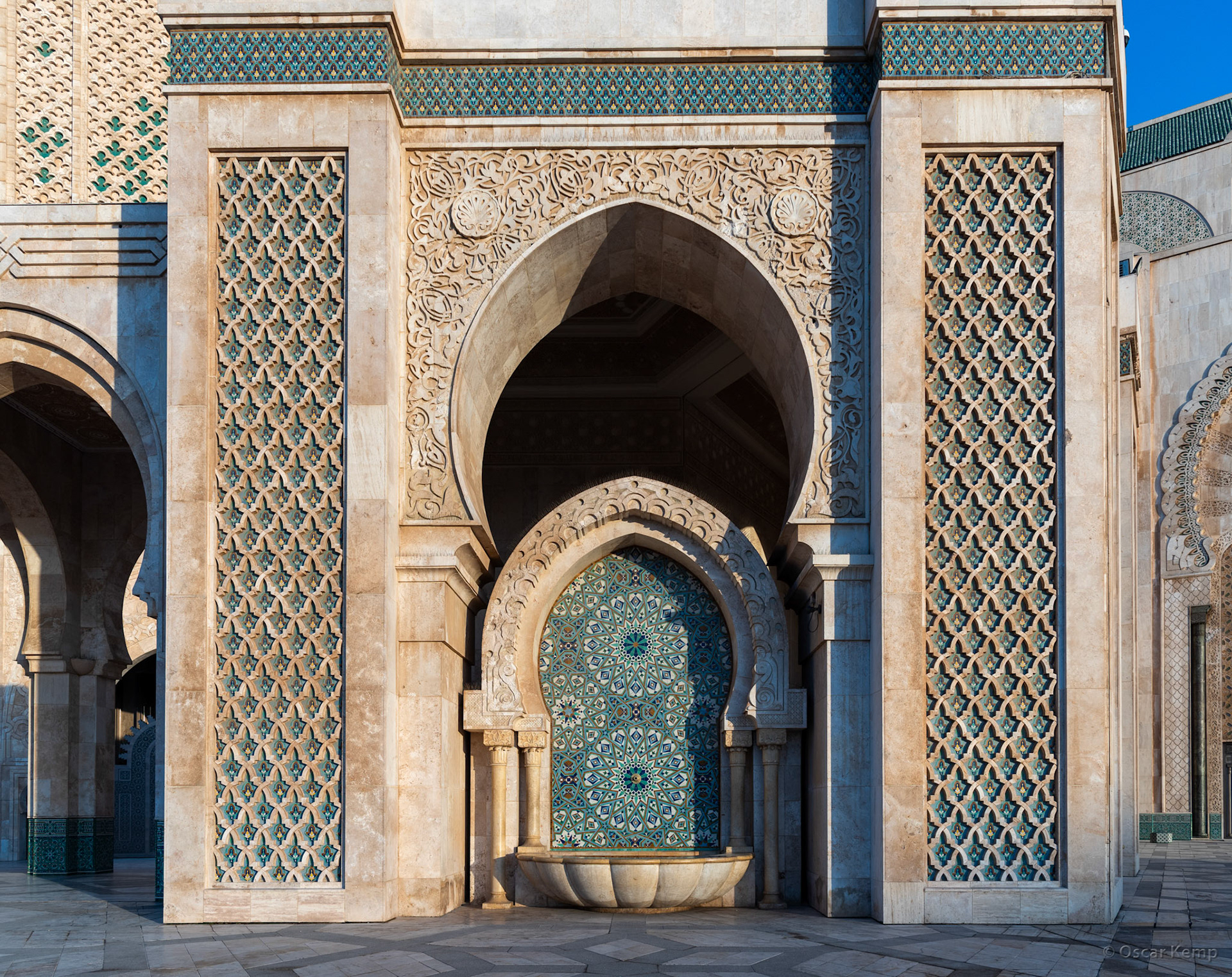 Casablanca-Hassan II Mosque / Beautifully decorated entrance to mosque [Marocco, 2025 02]