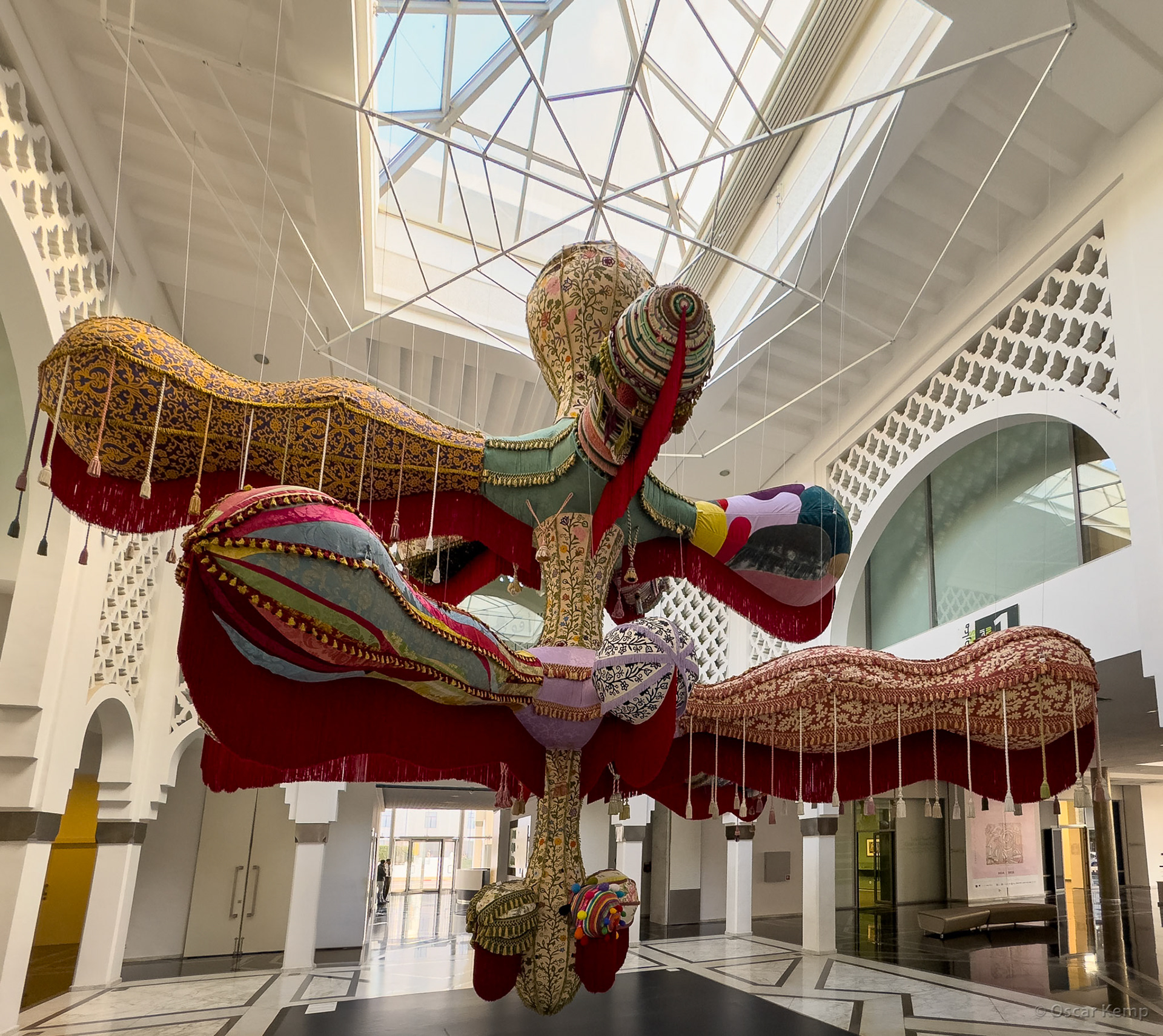 Rabat-Mohammed IV Museum of Modern Art / Giant artwork "Royal Valkyrie" by Joana Vasconcelos for museums 10th anniversary [Marocco, 2025 02]