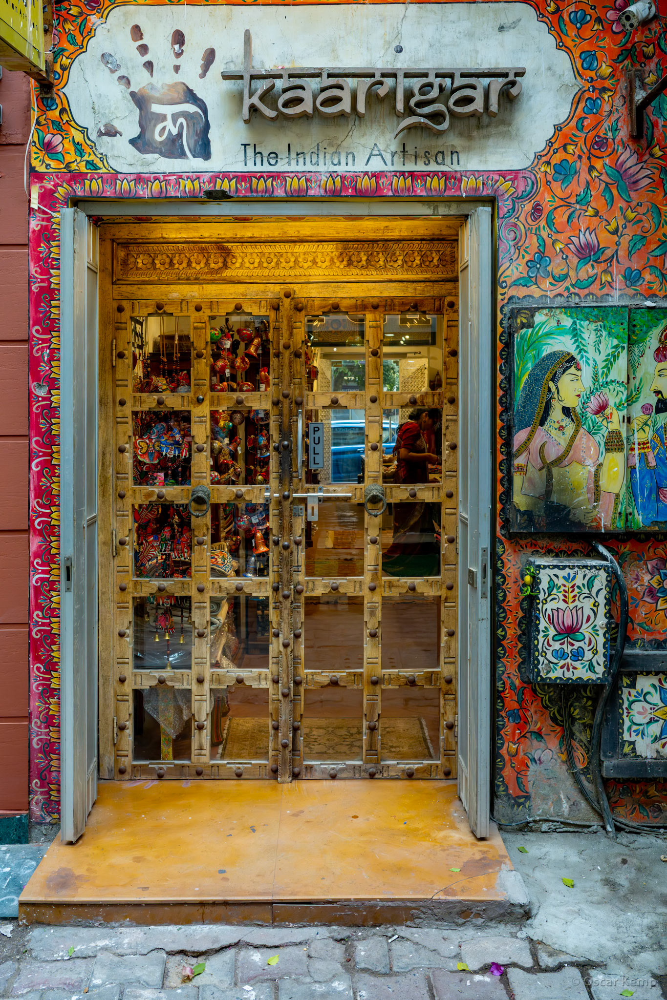 New Delhi / Artistic porch of a boutique at Khan Market [India 2025 11]