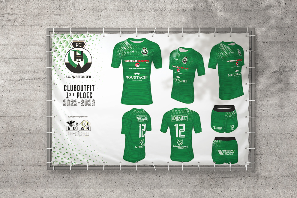 Outfit 1ste Ploeg voetbalclub FC WESTOUTER