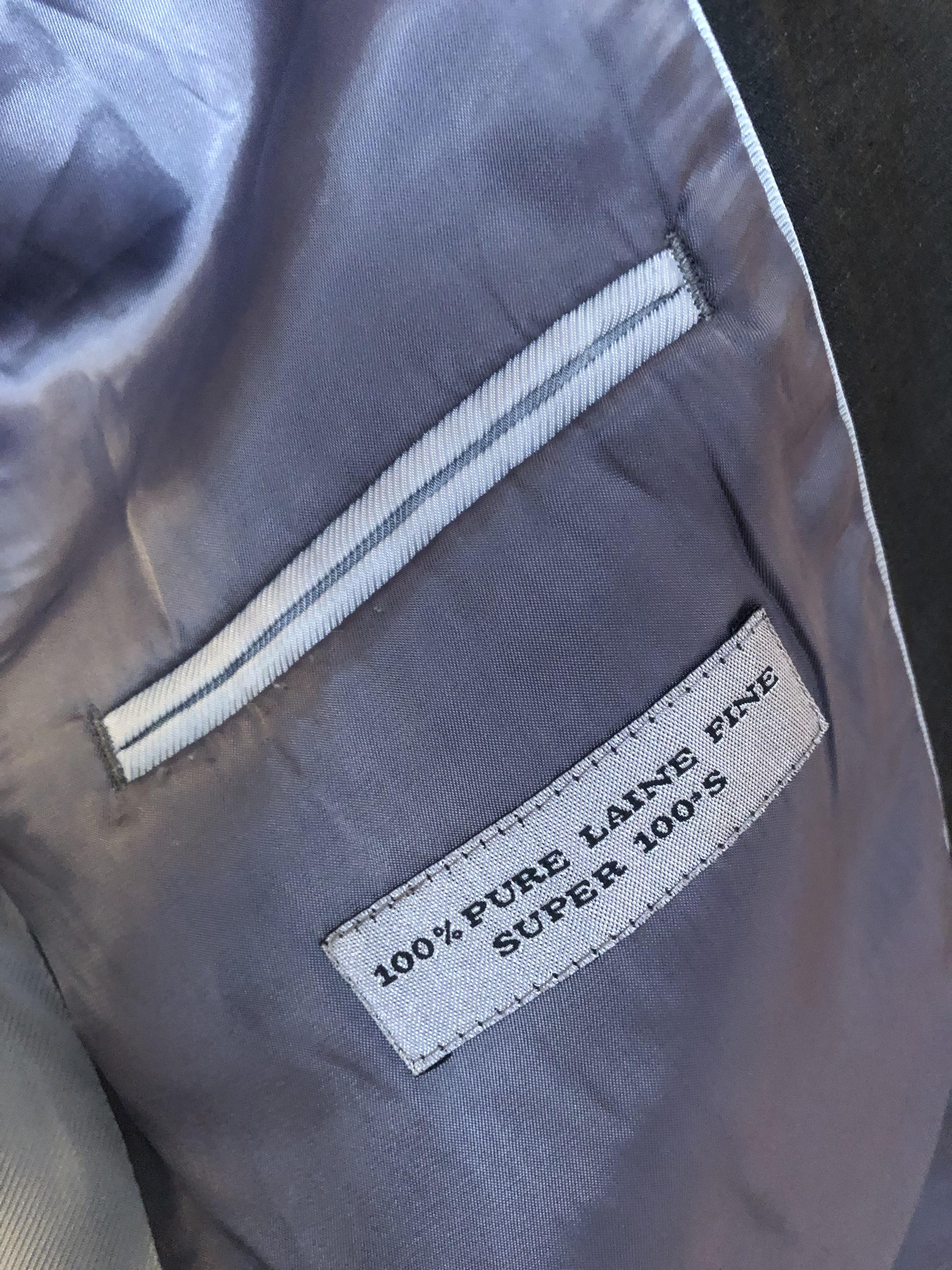 30 € - fine wool work blazer - beautiful blazer, with the most special distorted print <3 brand: armand thierry size: XL blessed with crazy sexy screenprinting.