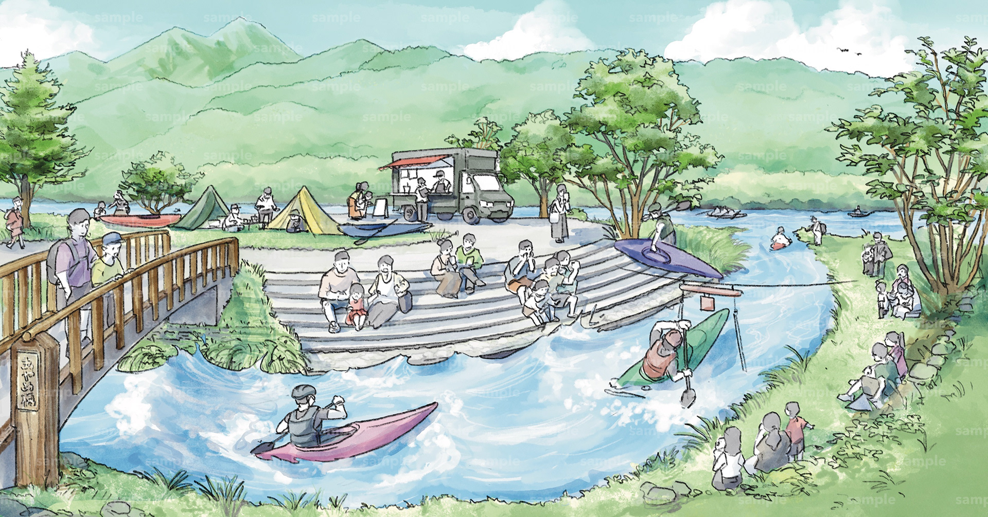 ［長野県安曇野市］川沿いエリアの活用図