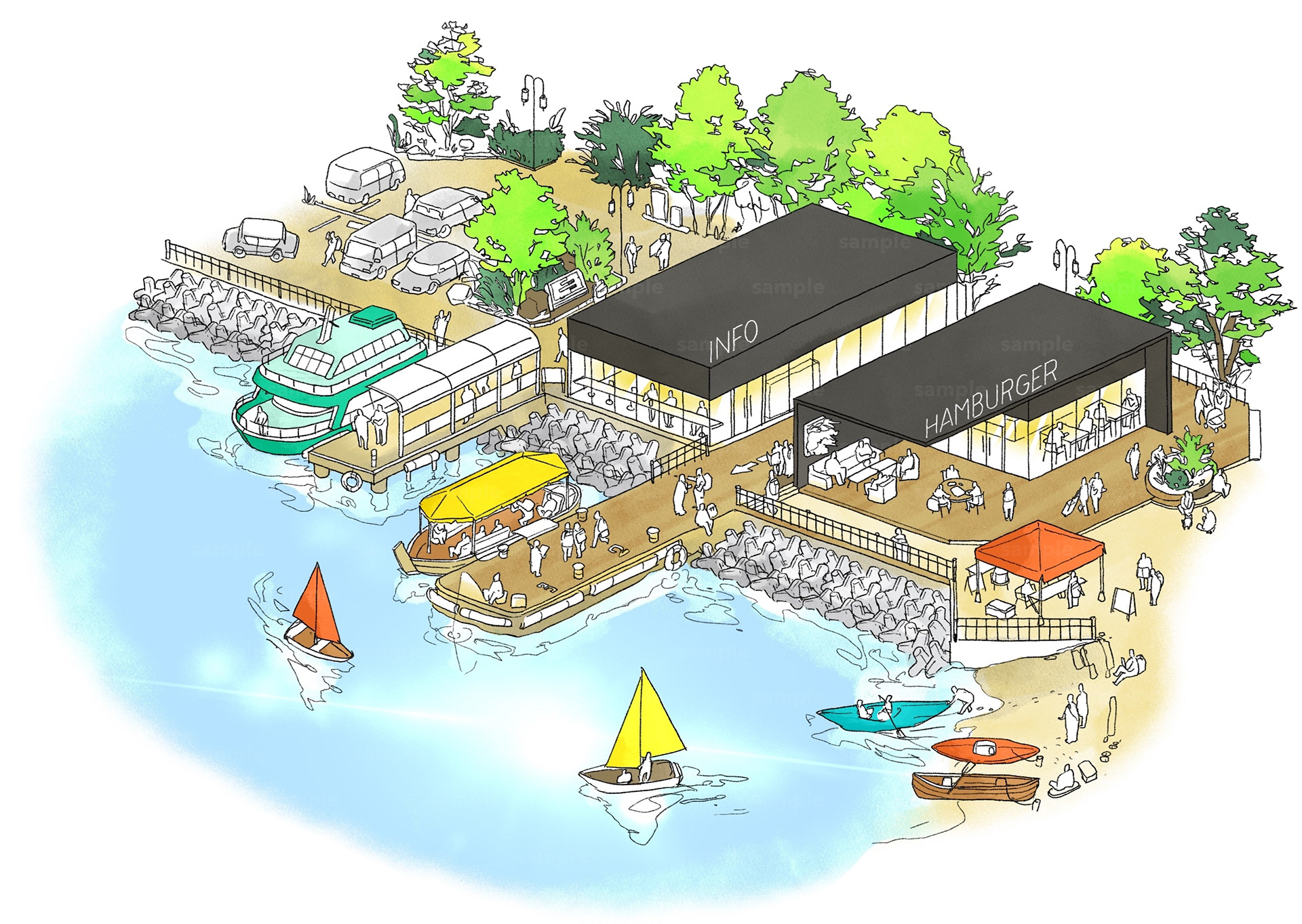 プレハブ施設の活用:海沿い編