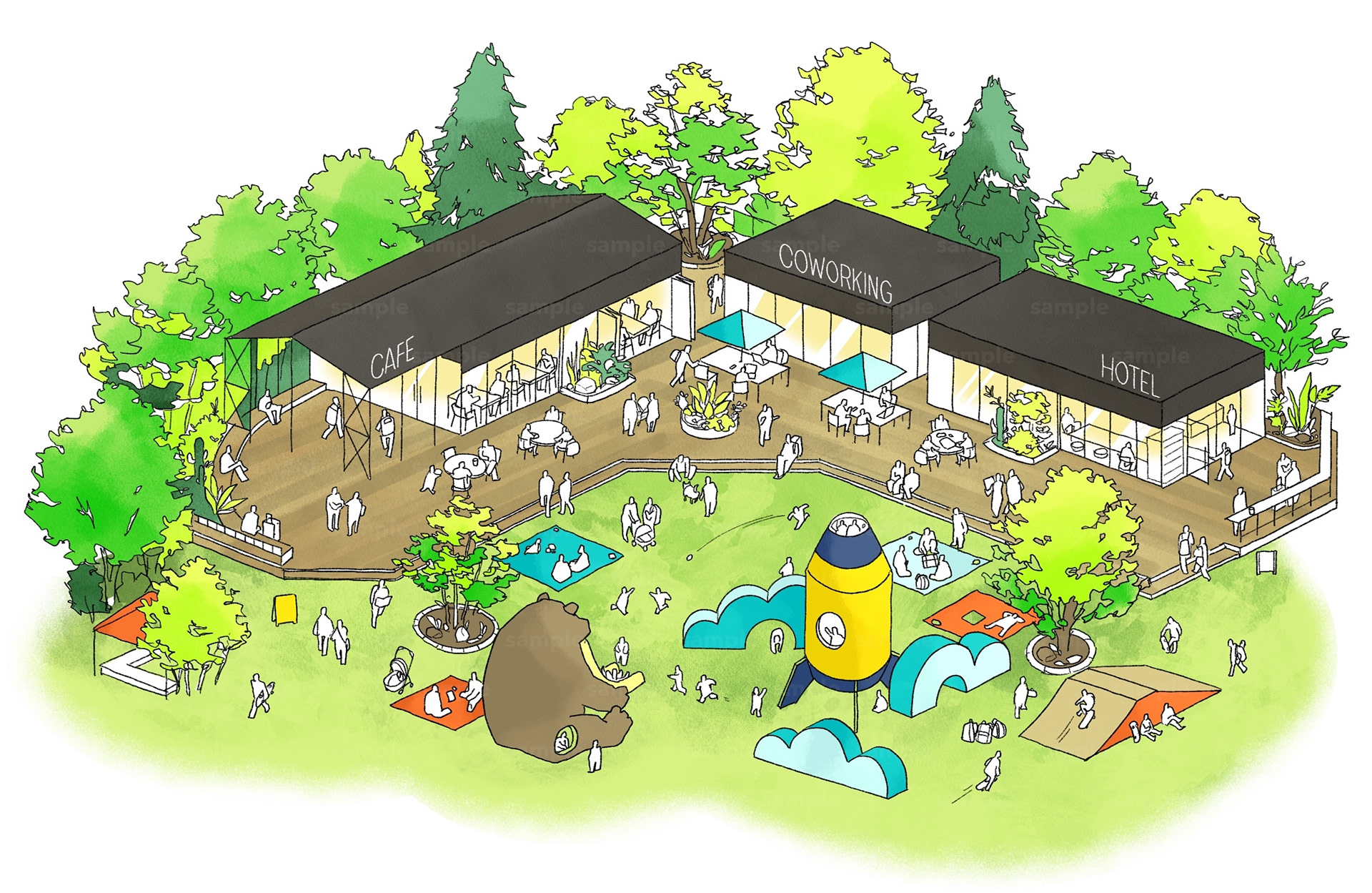 プレハブ施設の活用:公園編