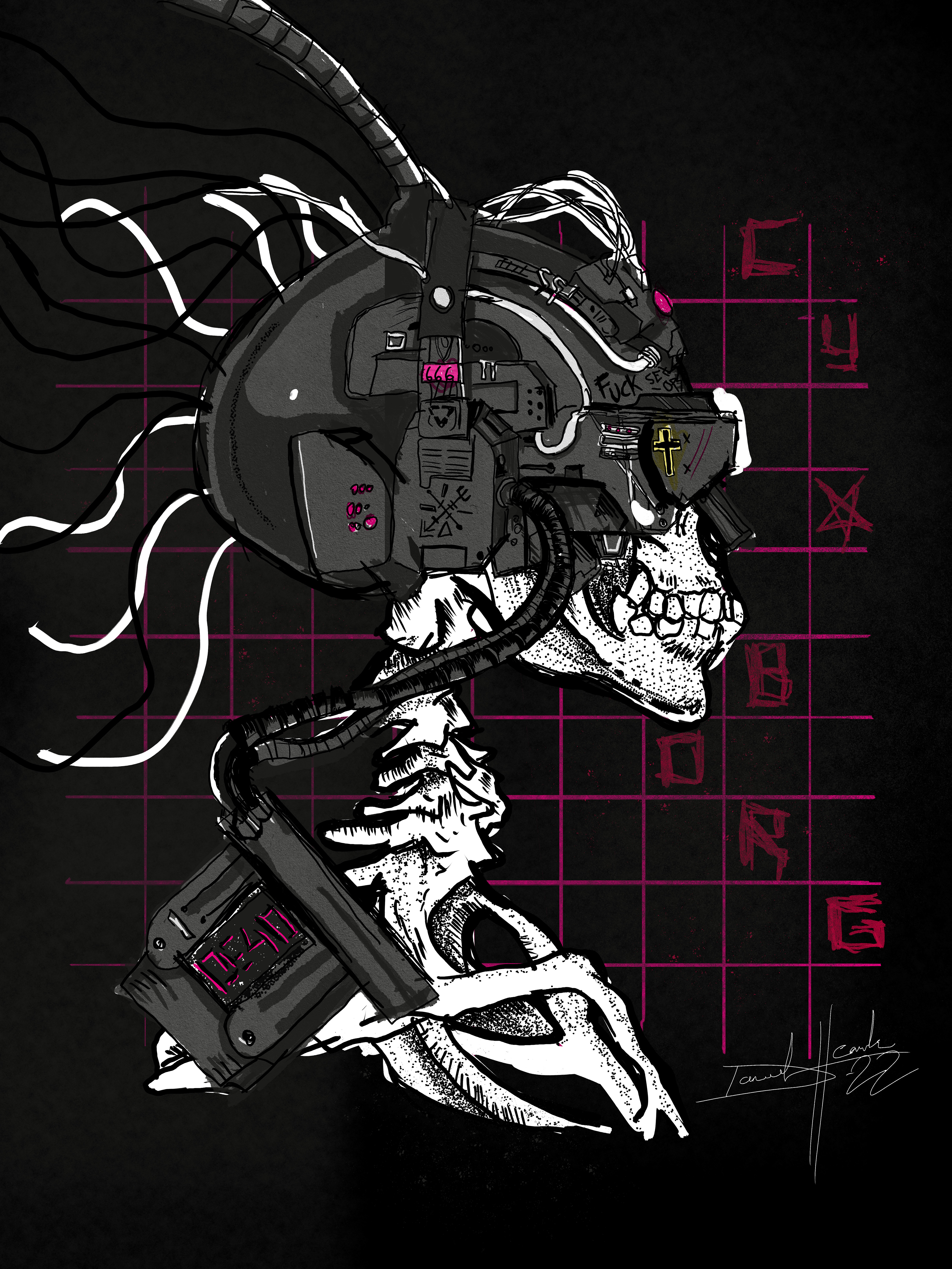 Free stock art, inspired by CY_BORG