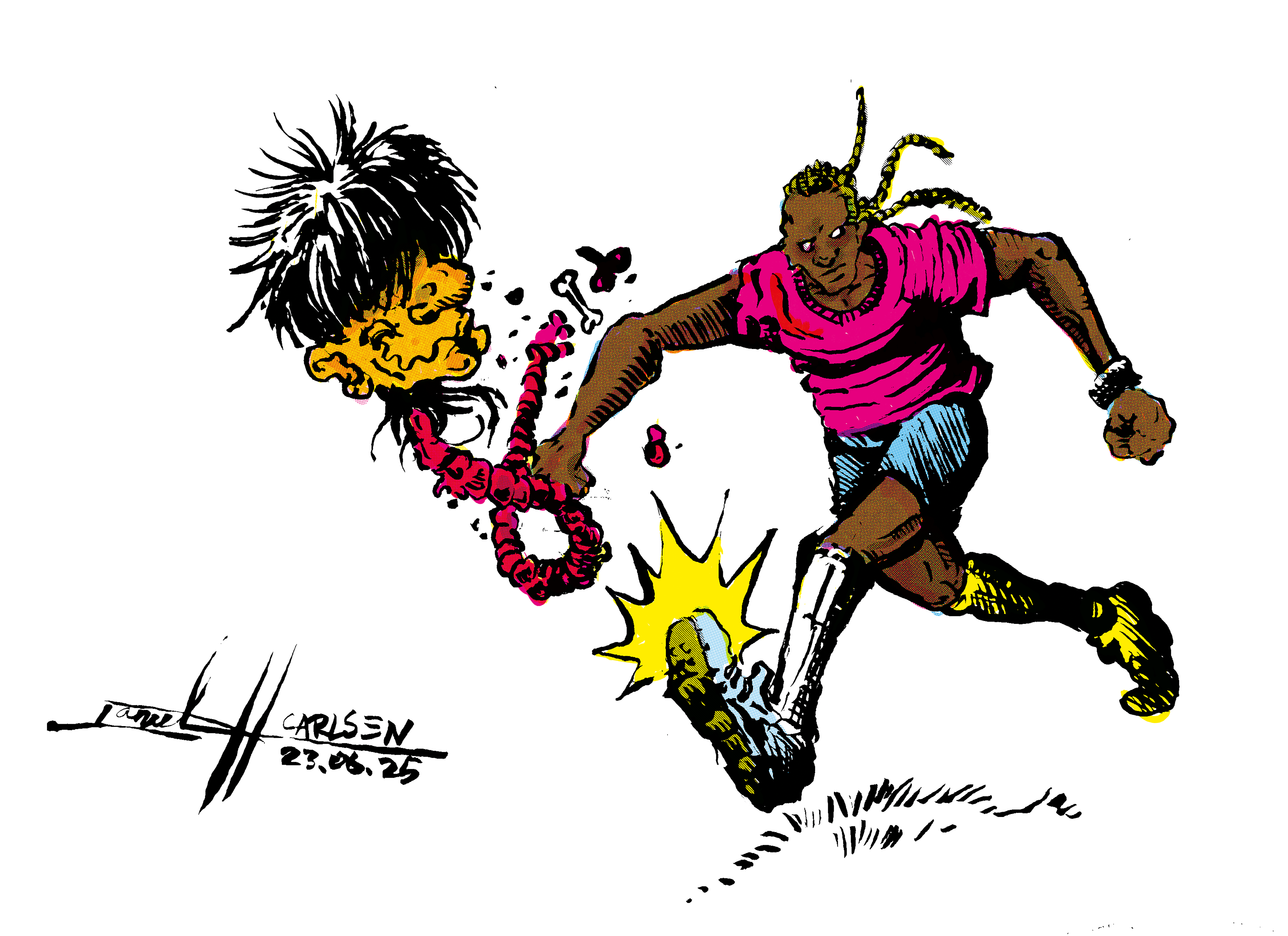 Illustration for the short story "EDER OG GALLE" in the norwaegian alternative newspaper, GATEAVISA.