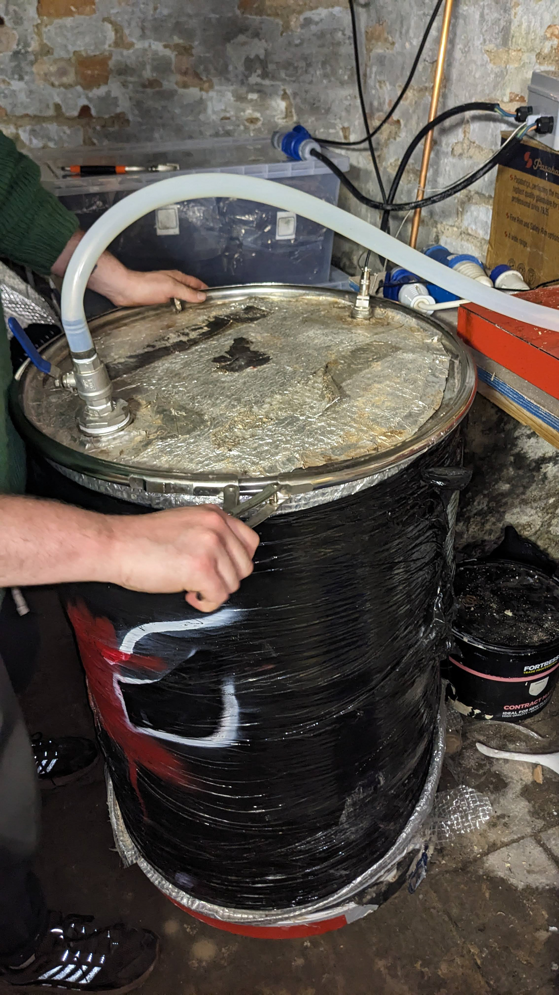Steel drum pasteurizer