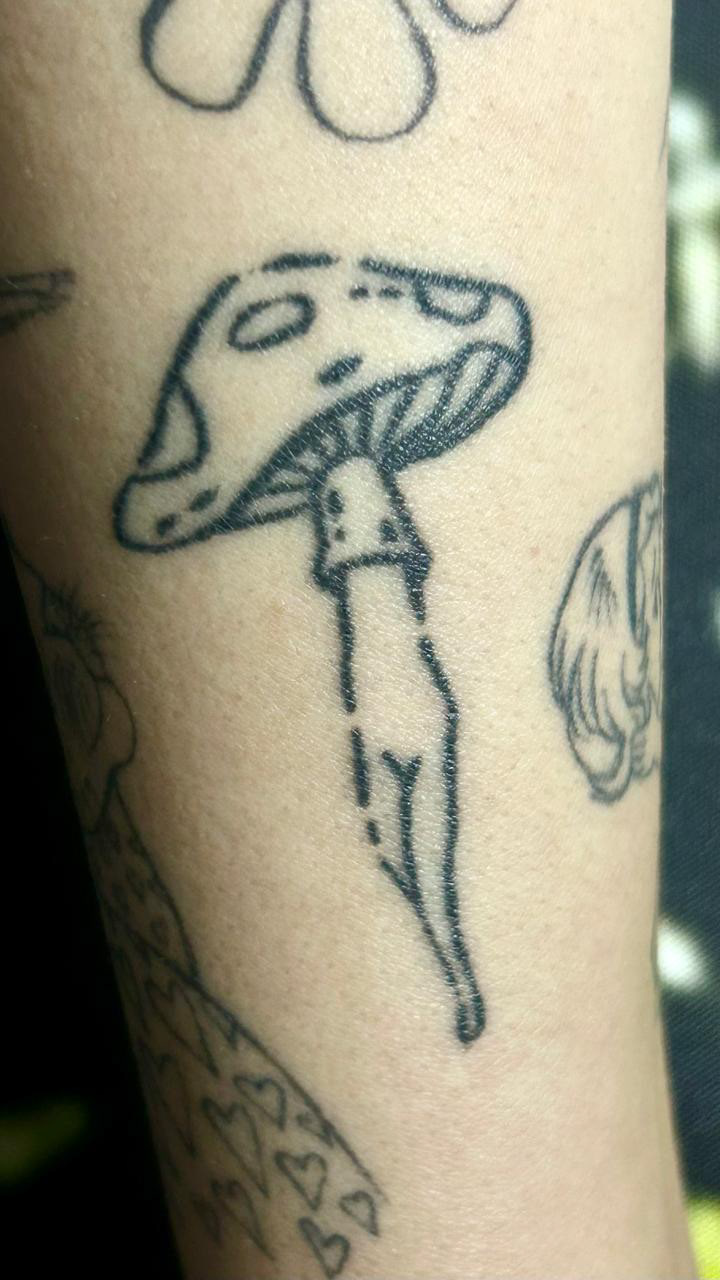 tatuagem handpoke (cicatrizada)