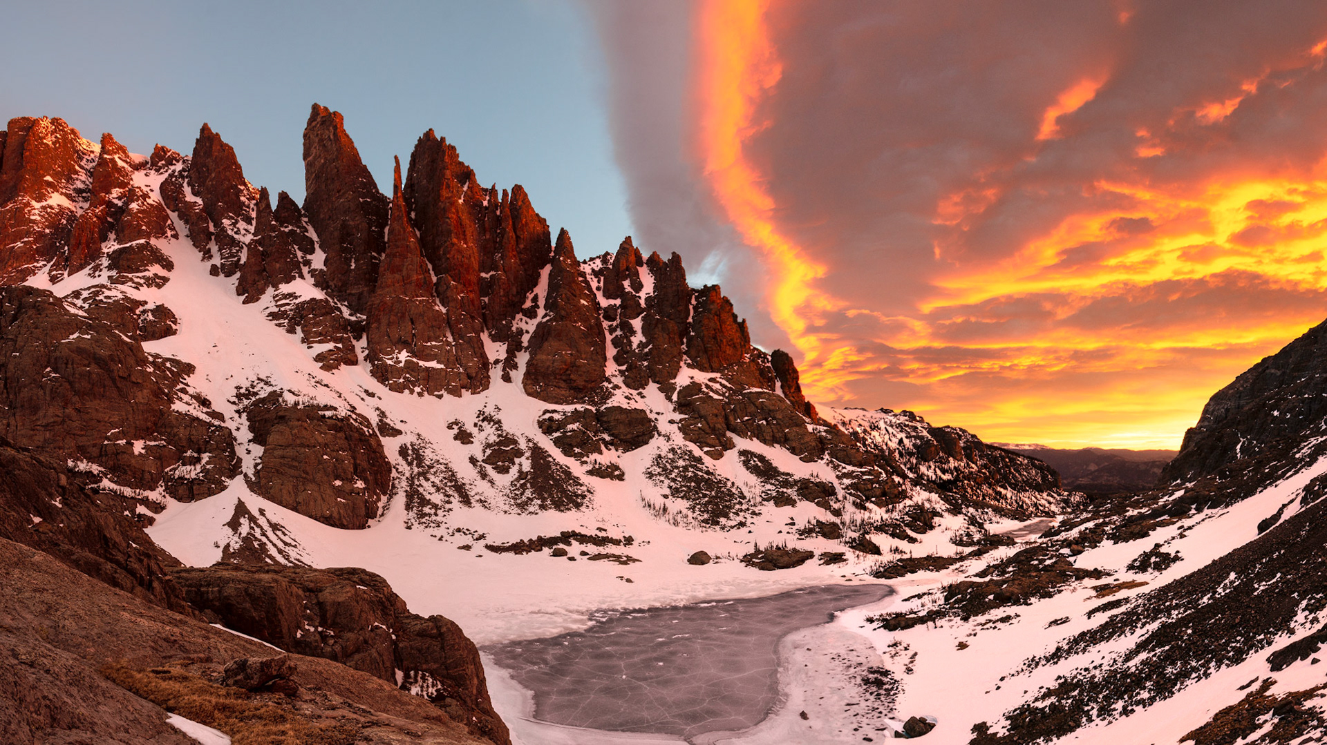 Sky Pond Sunrise