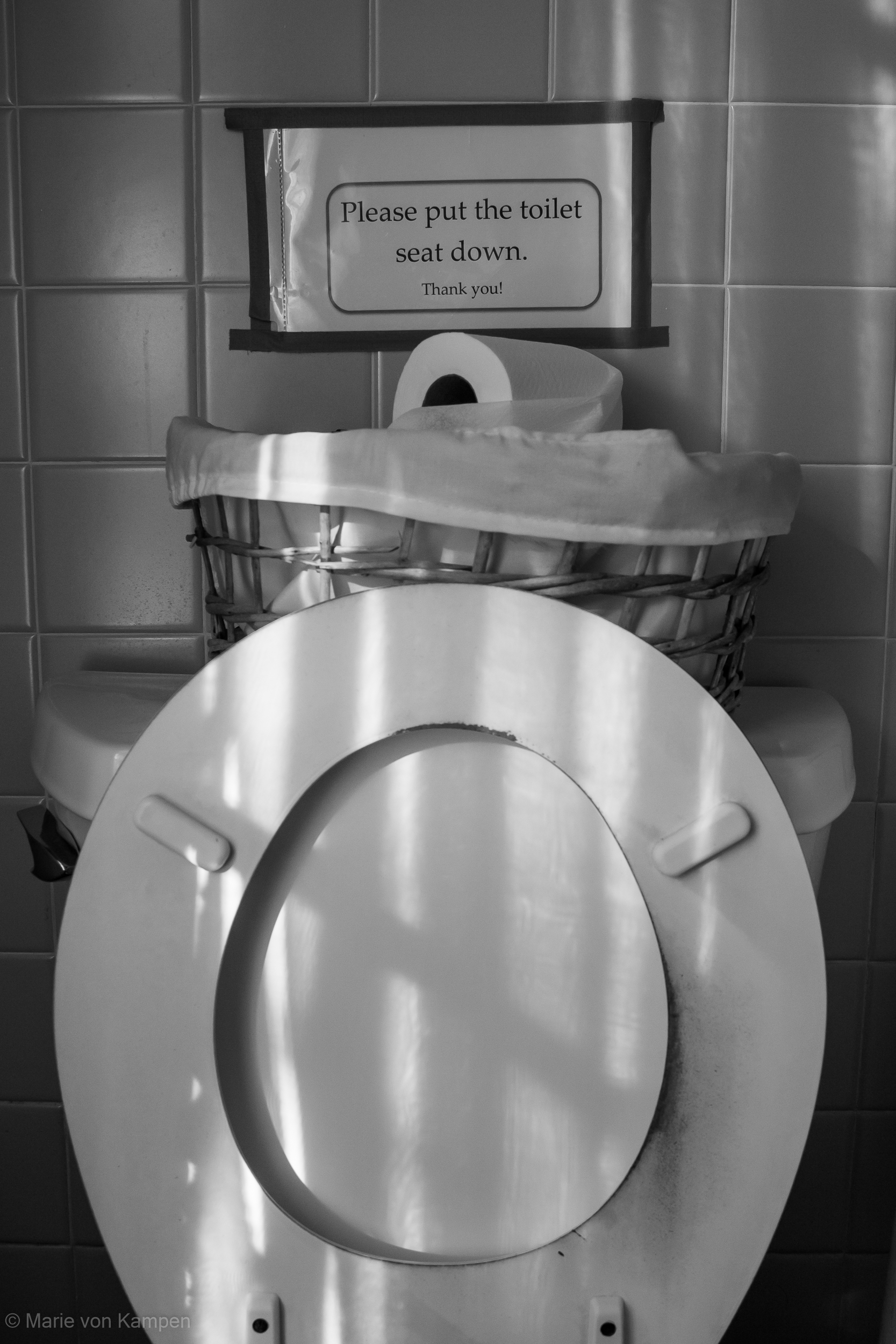 After I wake up and head to the bathroom, this is often what I find. Since I am the only female tenant, I put a note up, but it doesn't seem to help. Taken in Brookline, MA, between Friday, November 20 to Sunday, November 29, 2020. f5.6 (1/1000s ISO 400) Lens: EF-S18-55mm f/3.5-5.6 IS (EFL 23mm) Photo by Marie von Kampen