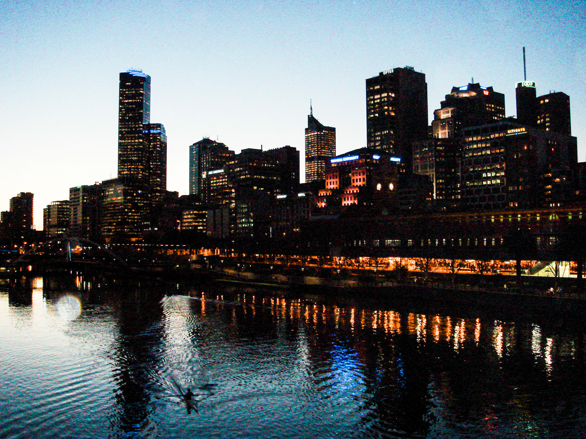 Yarra river after dark
