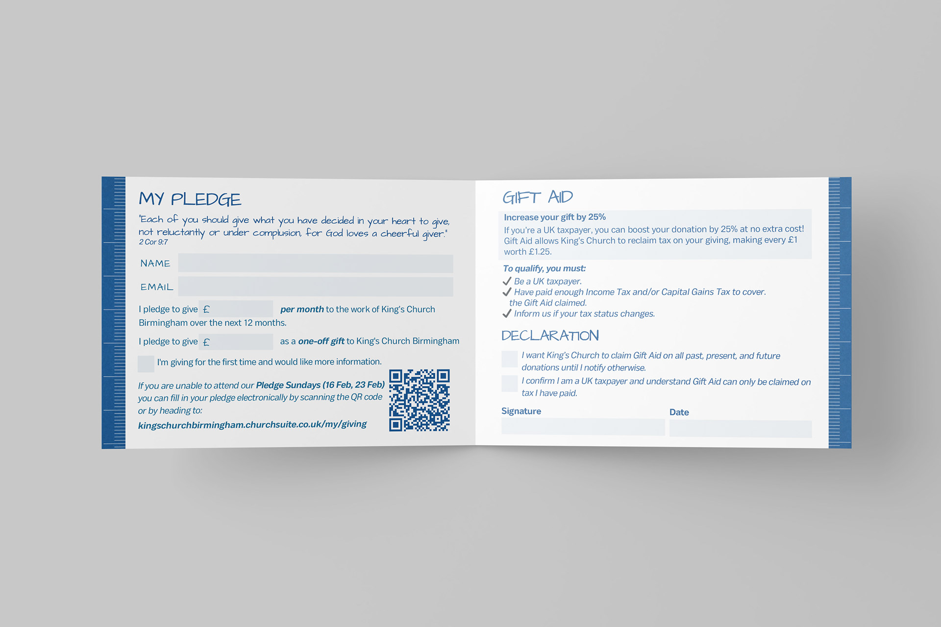 Gift Aid Declaration Form 