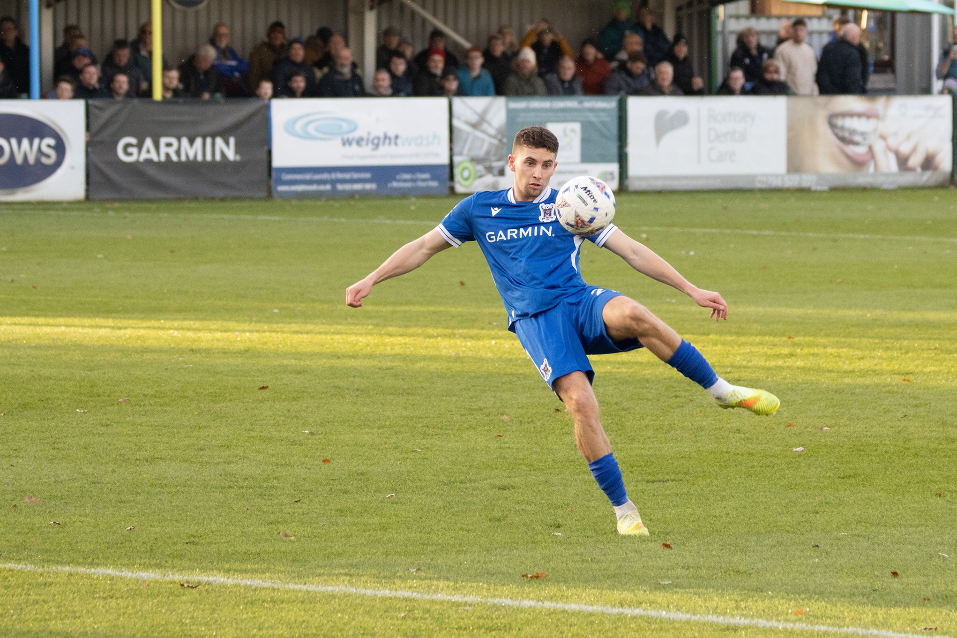 Luke Bennett takes a strike.